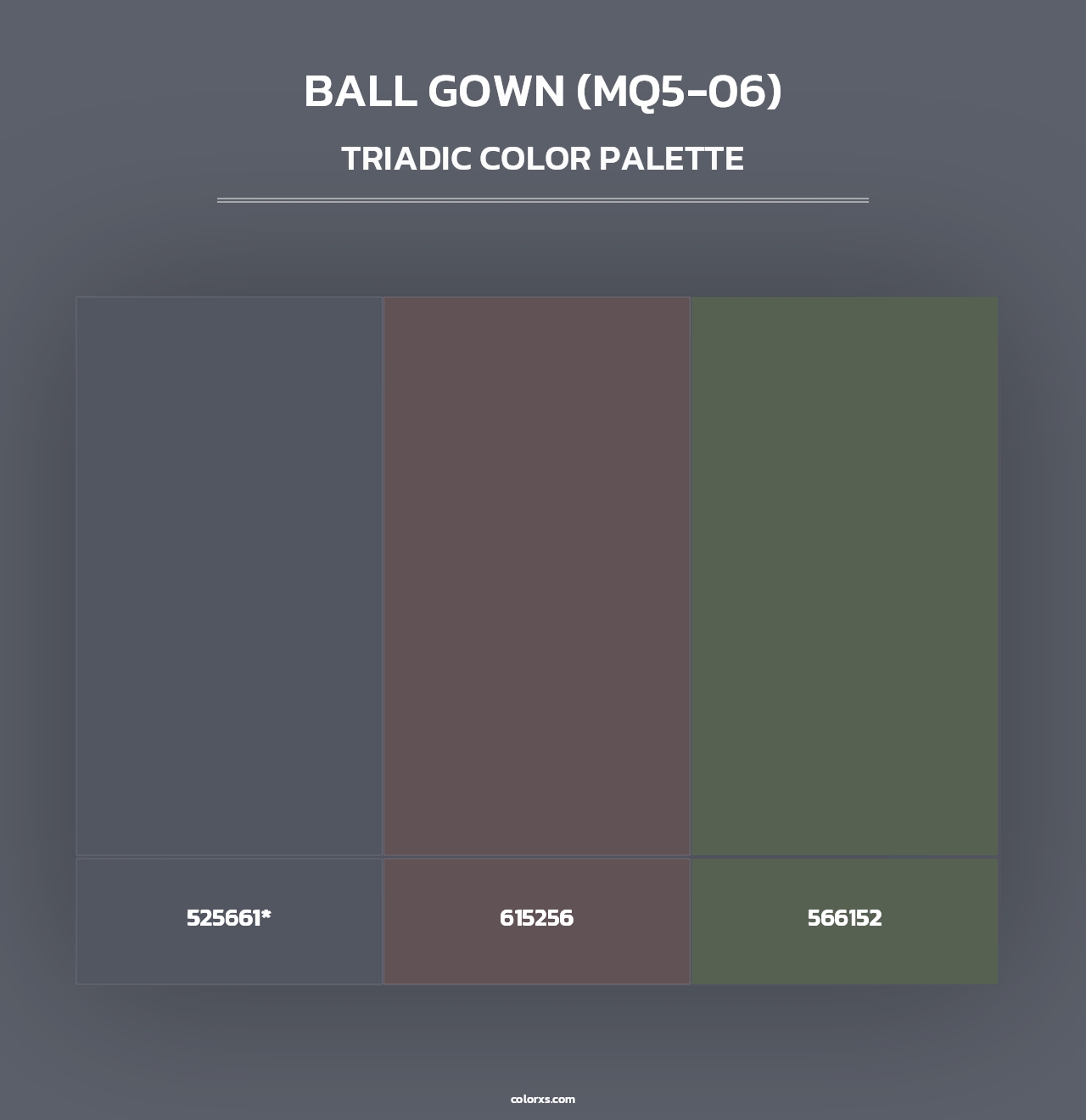 Ball Gown (MQ5-06) - Triadic Color Palette