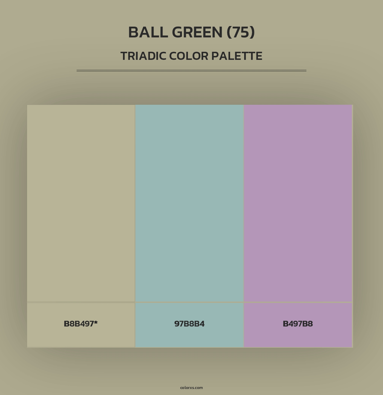 Ball Green (75) - Triadic Color Palette