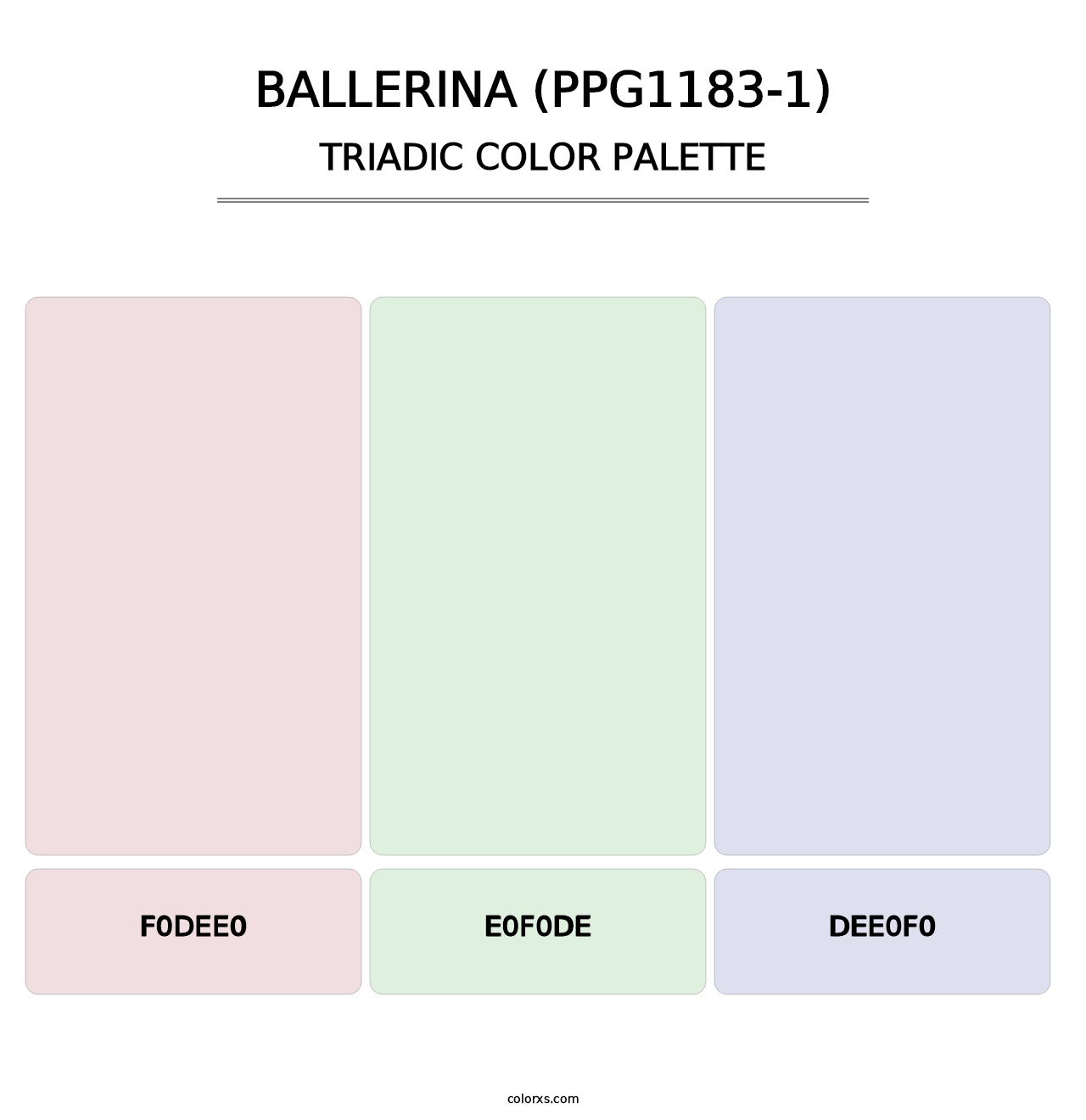 Ballerina (PPG1183-1) - Triadic Color Palette
