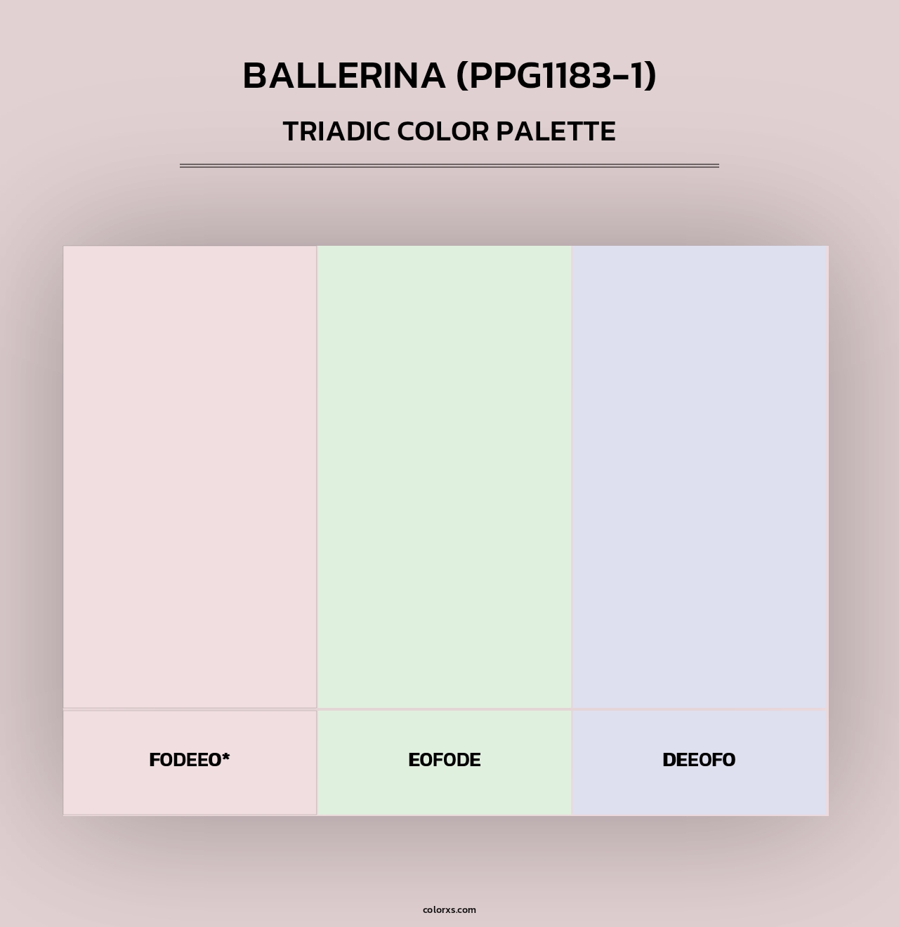 Ballerina (PPG1183-1) - Triadic Color Palette