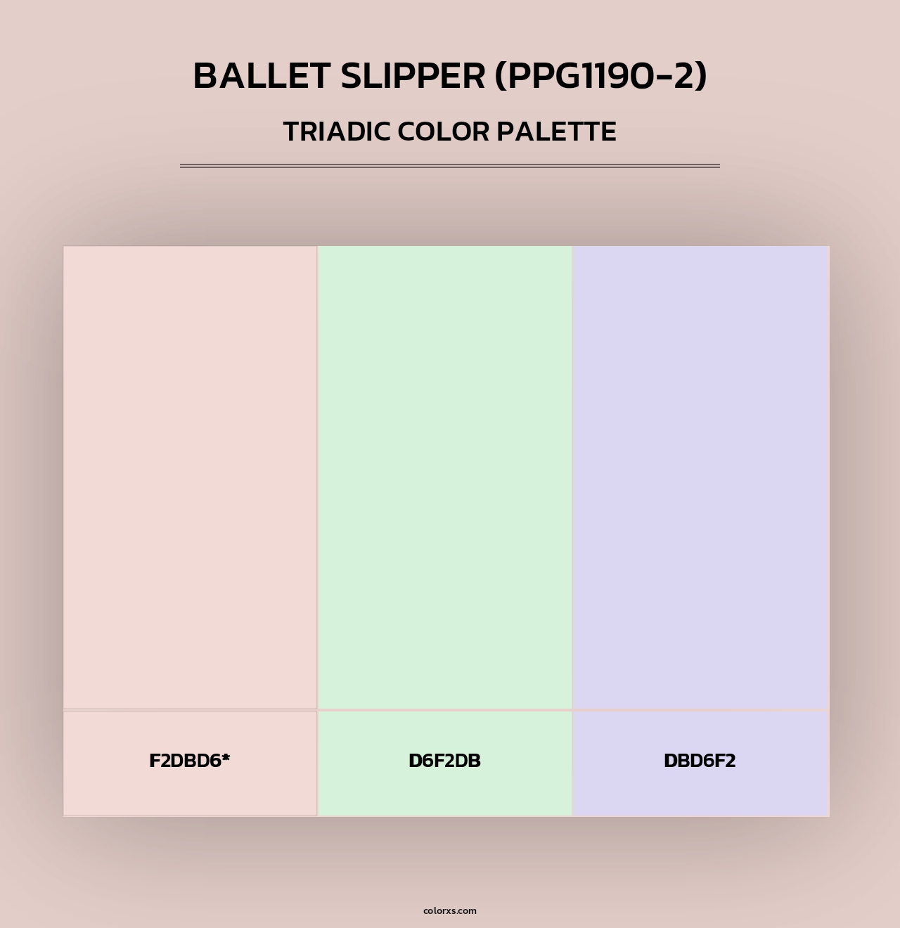 Ballet Slipper (PPG1190-2) - Triadic Color Palette