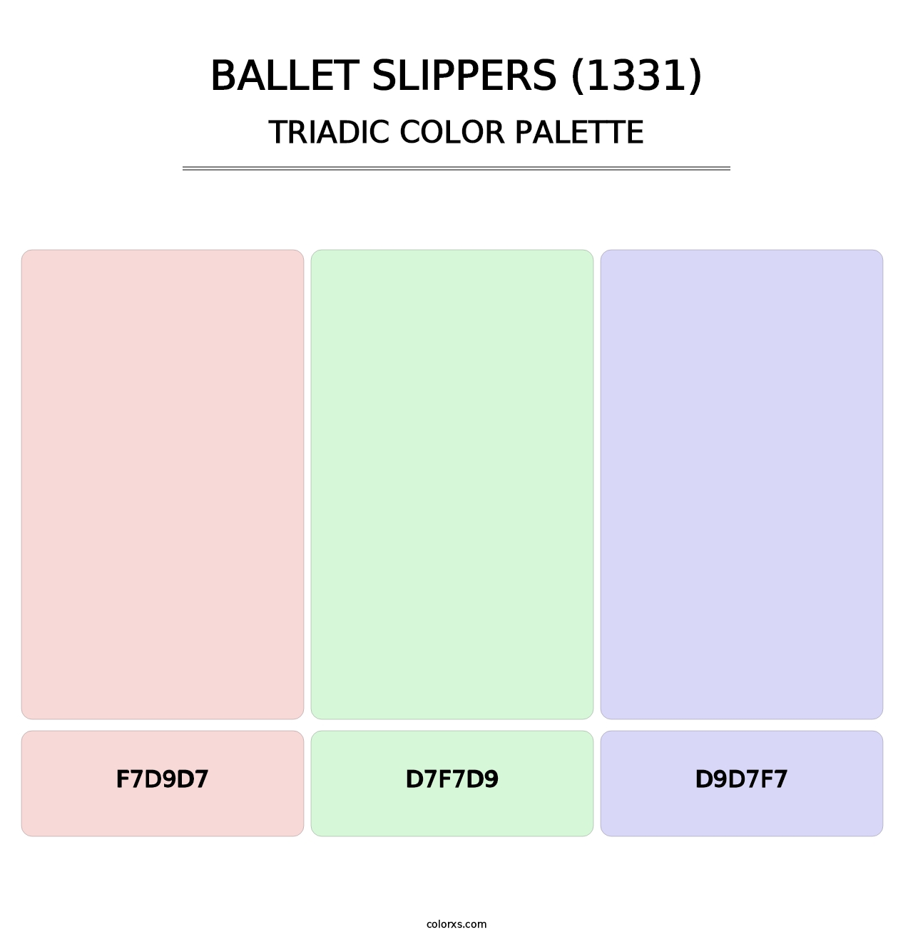 Ballet Slippers (1331) - Triadic Color Palette