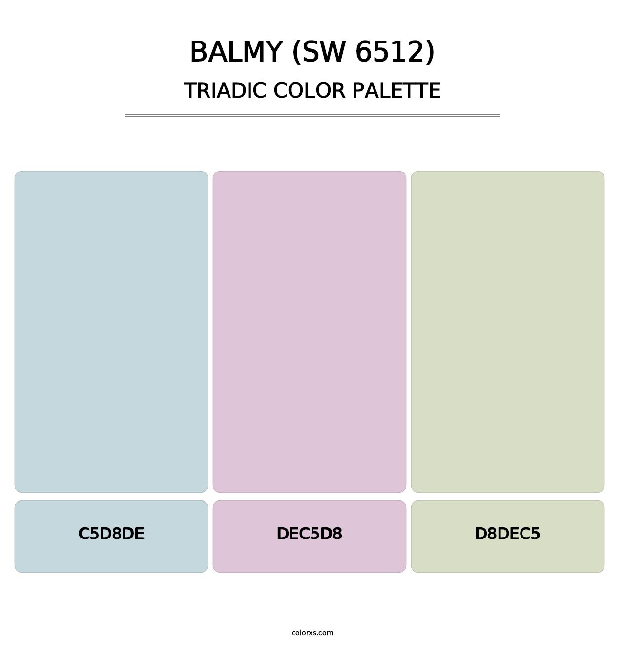 Balmy (SW 6512) - Triadic Color Palette