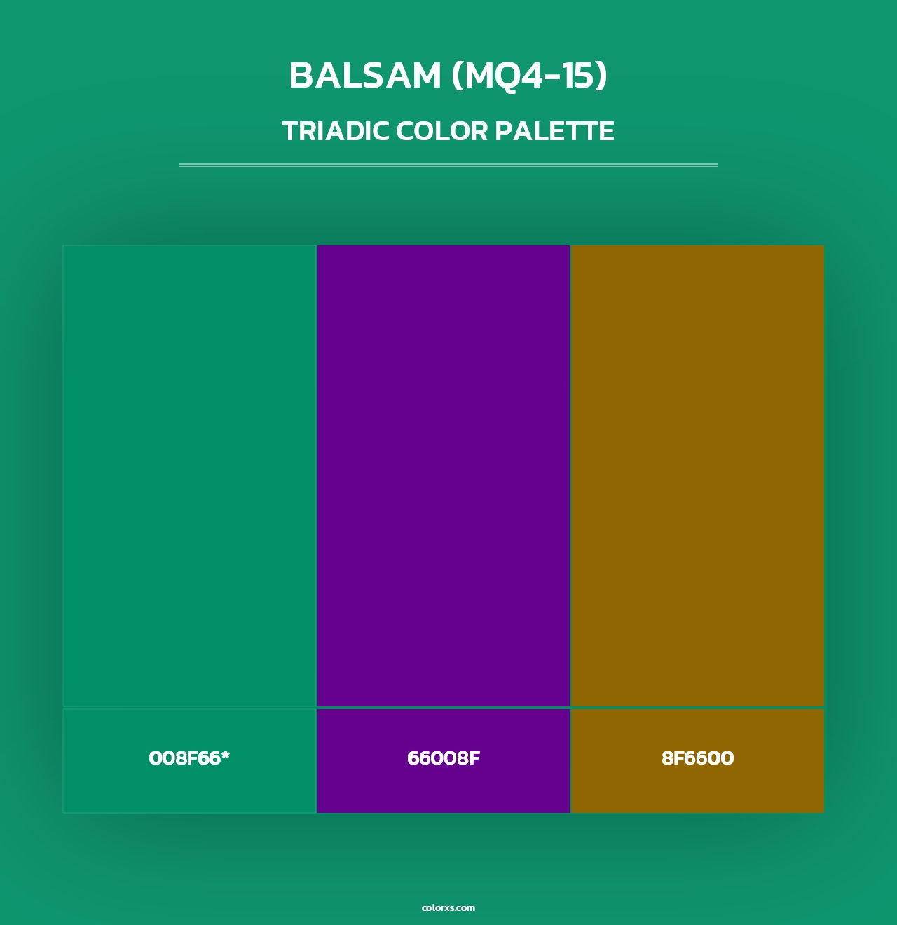 Balsam (MQ4-15) - Triadic Color Palette