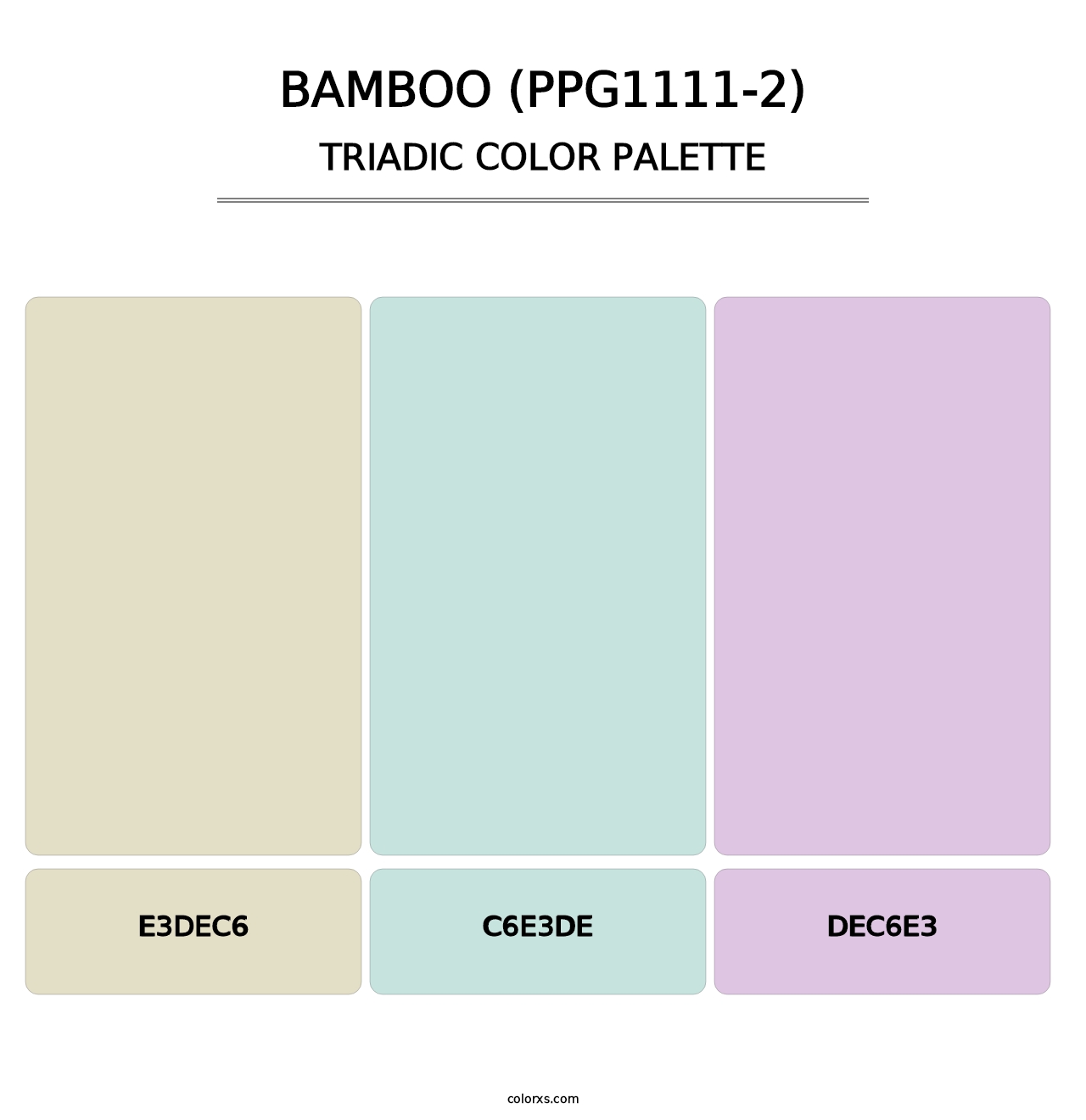 Bamboo (PPG1111-2) - Triadic Color Palette