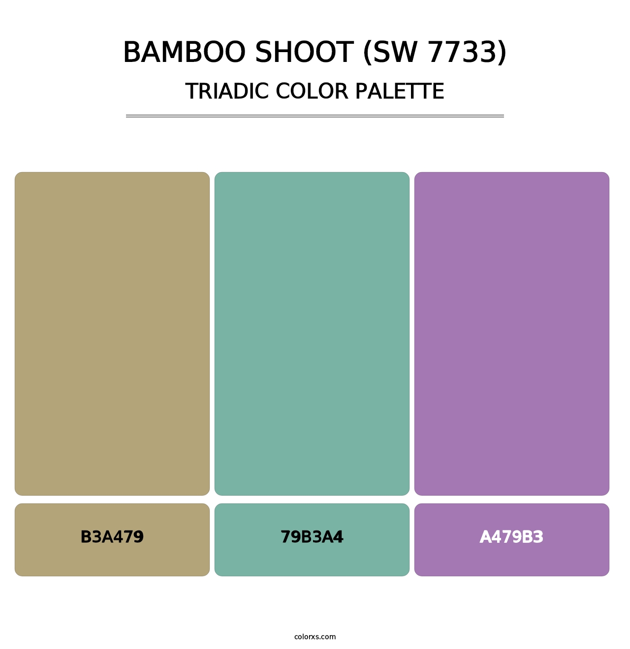 Bamboo Shoot (SW 7733) - Triadic Color Palette