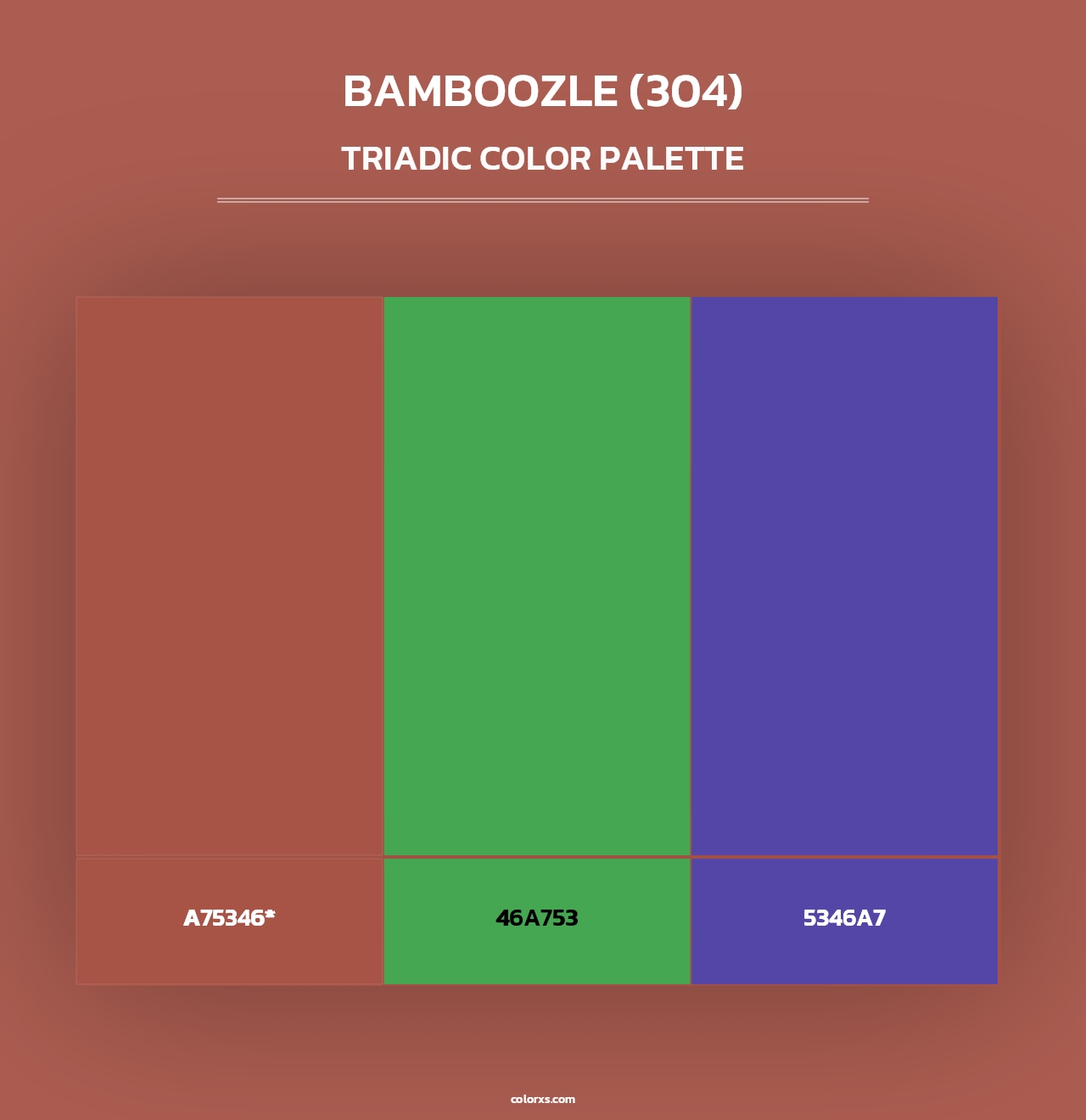 Bamboozle (304) - Triadic Color Palette