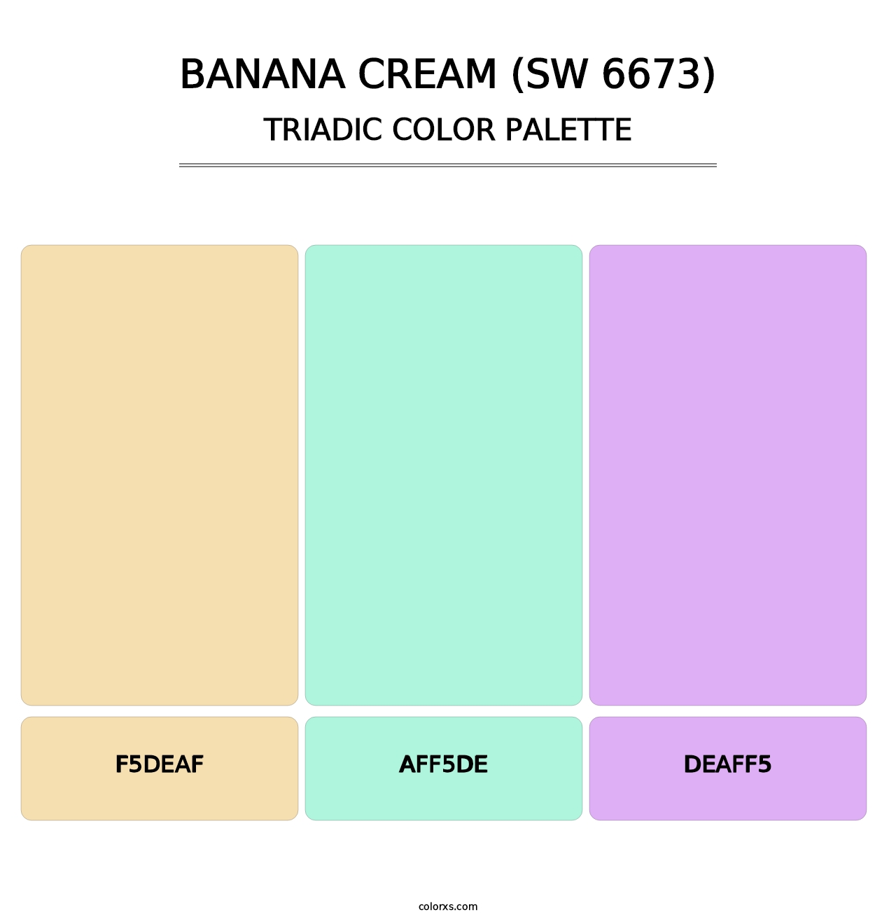 Banana Cream (SW 6673) - Triadic Color Palette