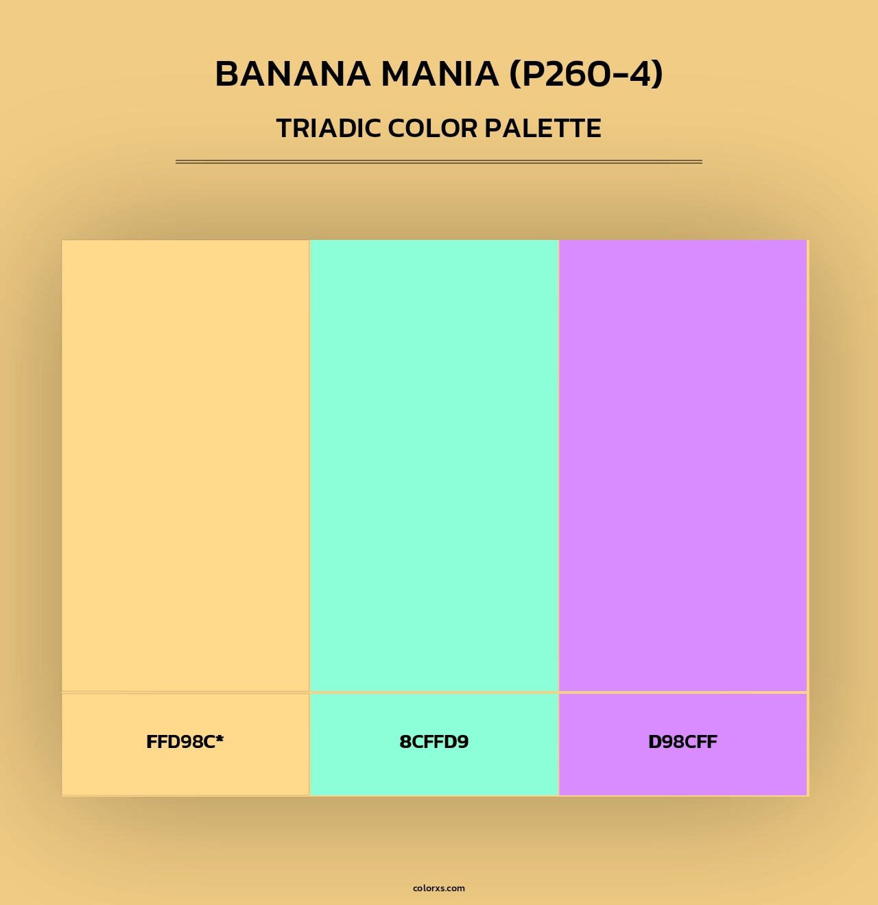 Banana Mania (P260-4) - Triadic Color Palette