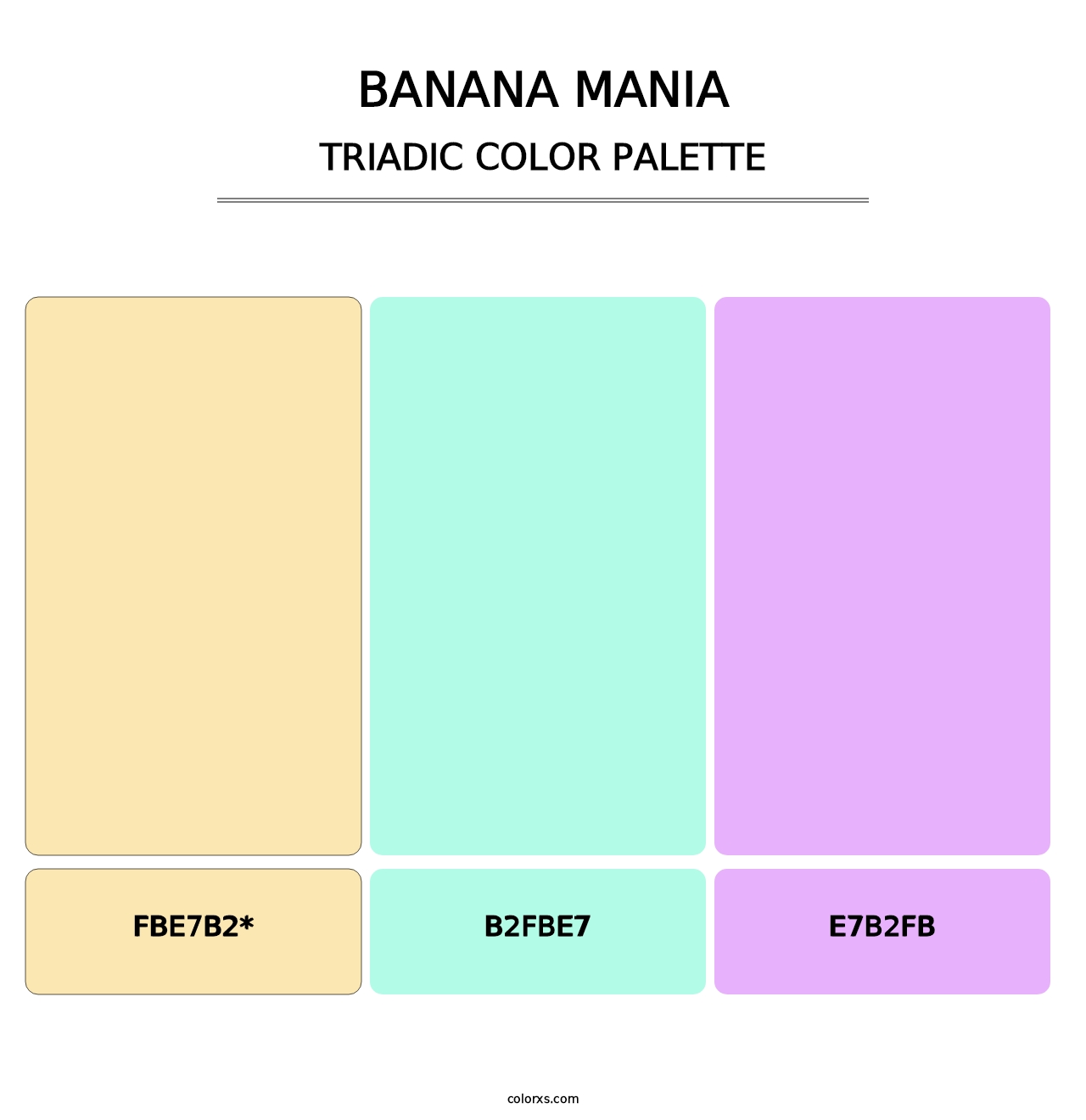 Banana Mania - Triadic Color Palette
