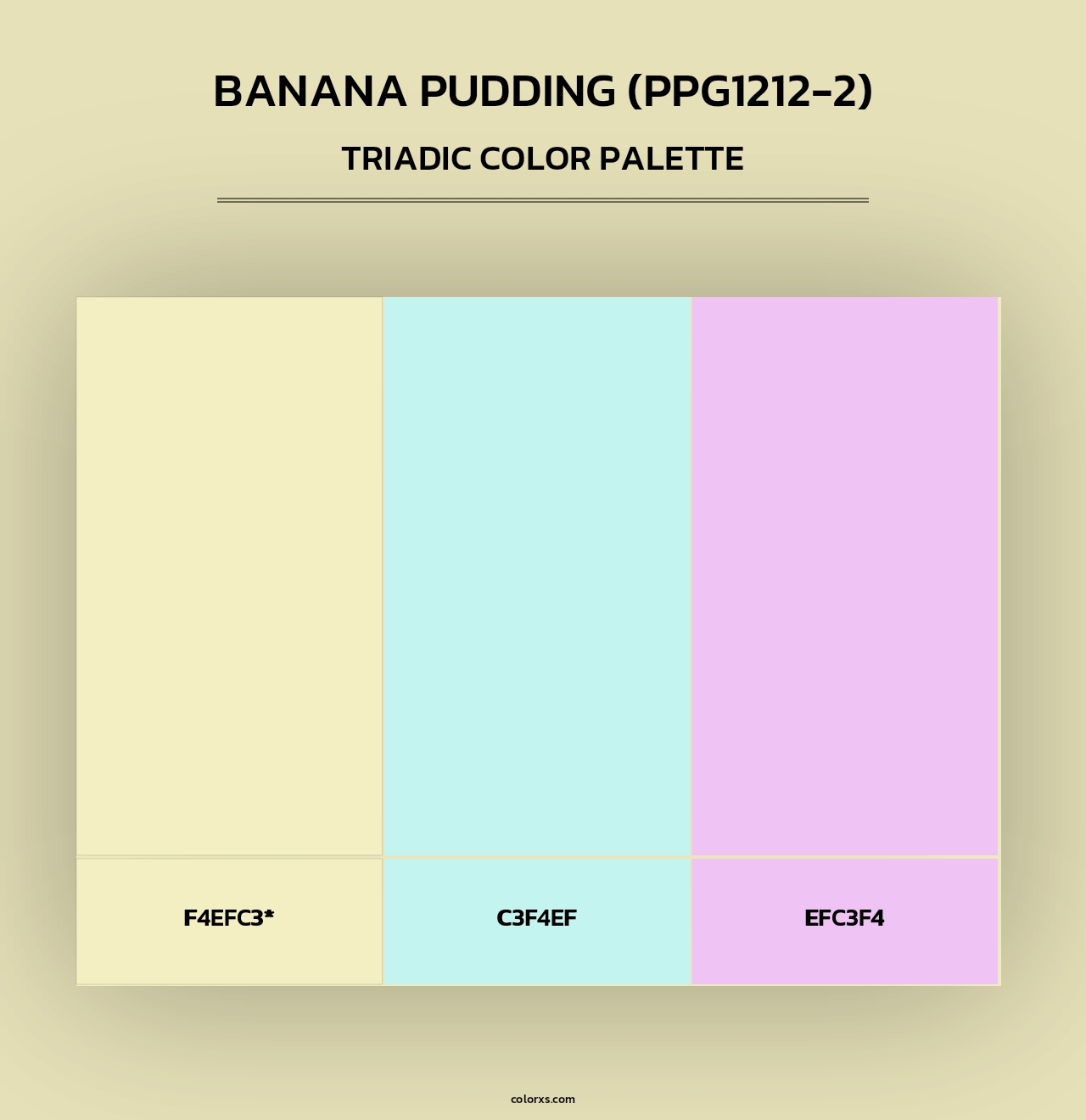 Banana Pudding (PPG1212-2) - Triadic Color Palette