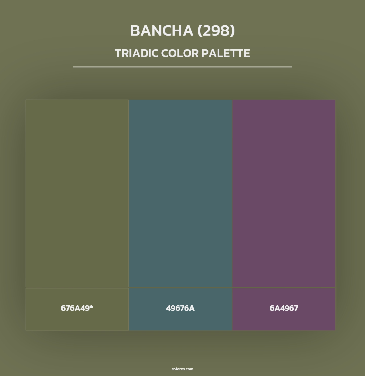 Bancha (298) - Triadic Color Palette