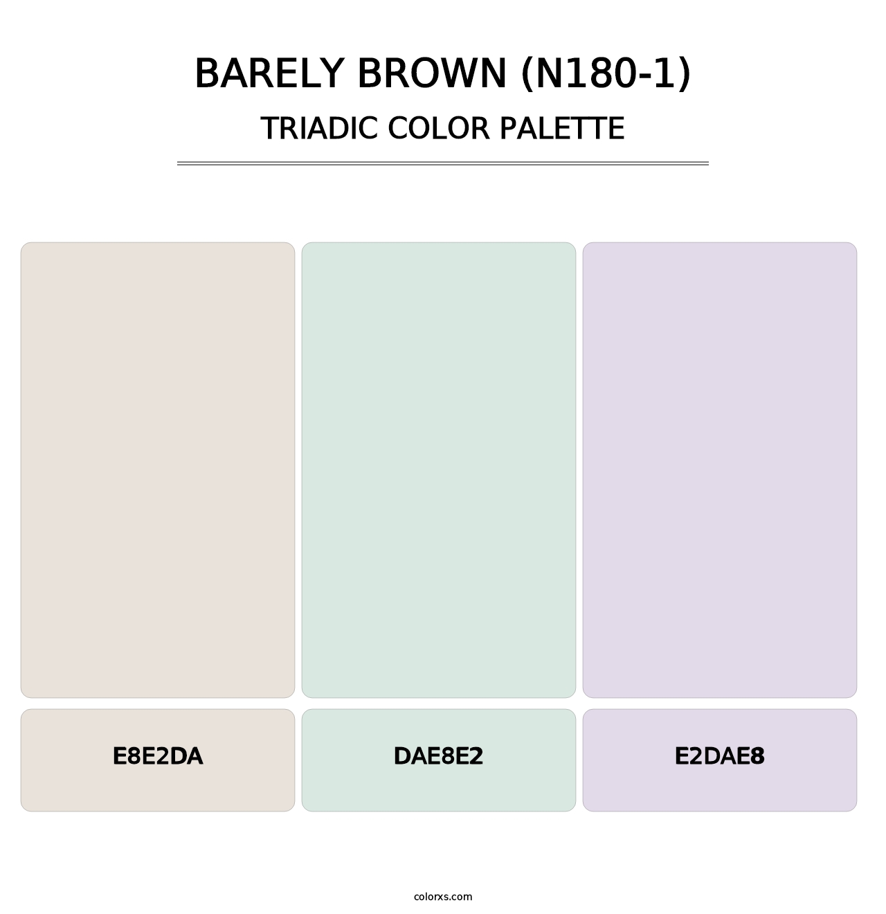 Barely Brown (N180-1) - Triadic Color Palette