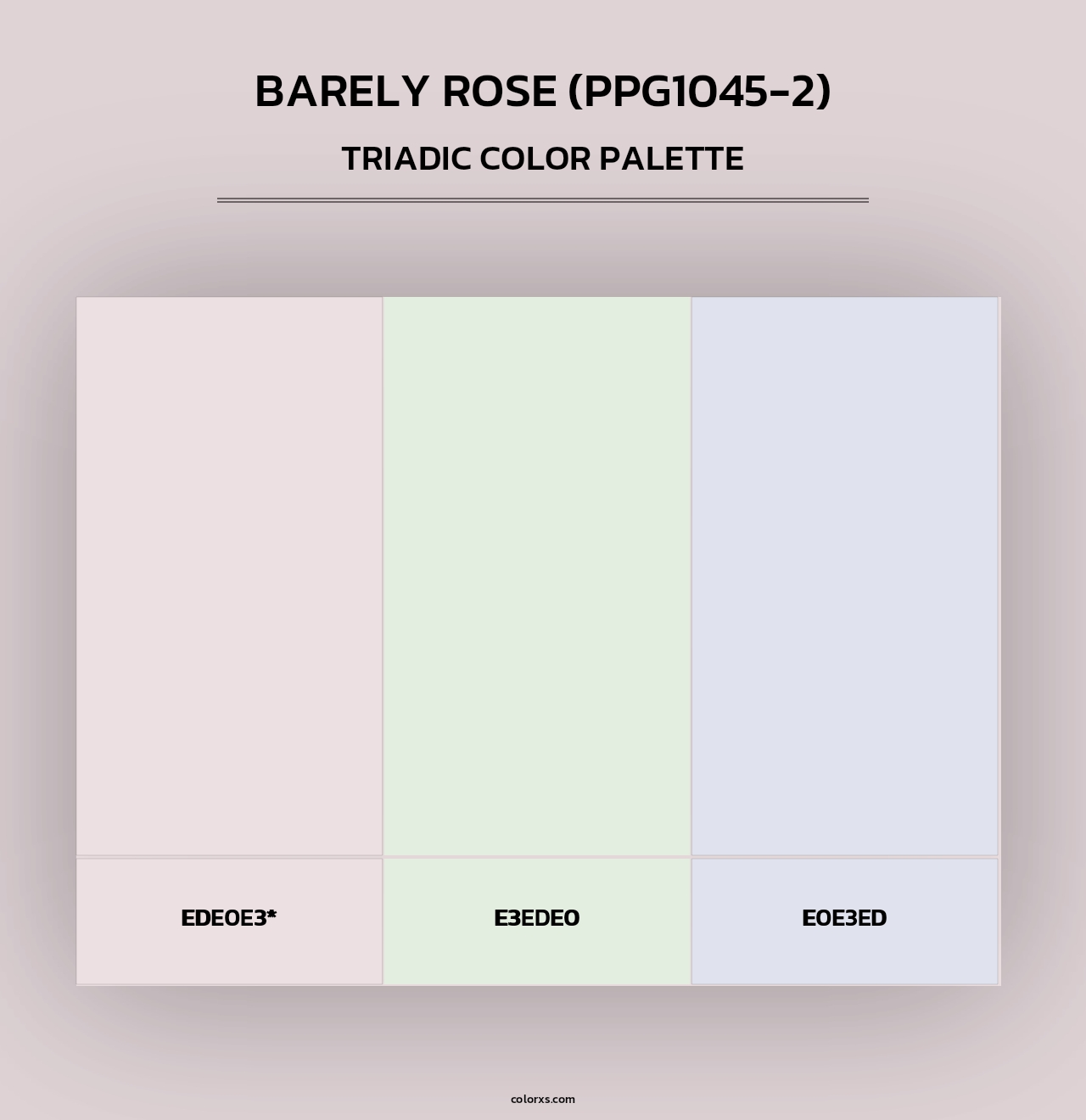 Barely Rose (PPG1045-2) - Triadic Color Palette