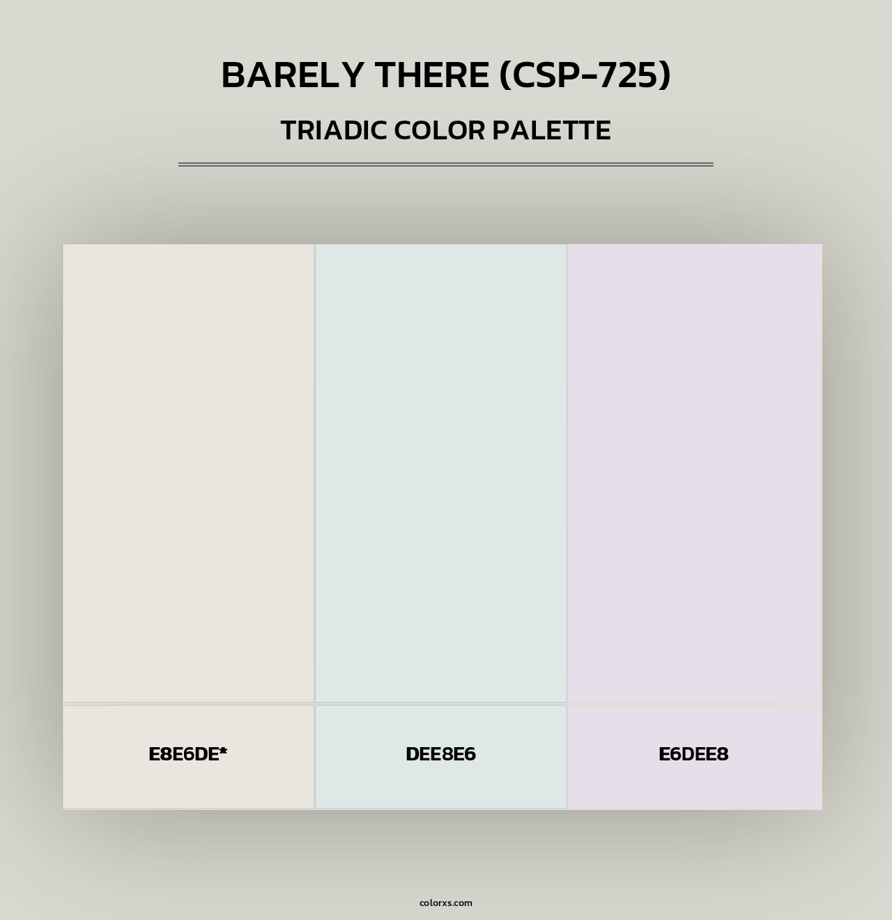 Barely There (CSP-725) - Triadic Color Palette