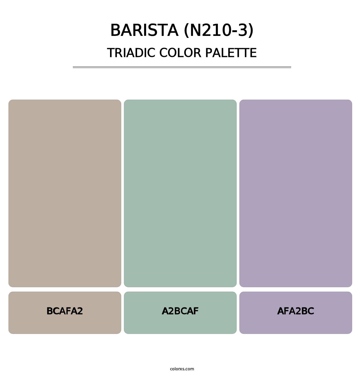 Barista (N210-3) - Triadic Color Palette
