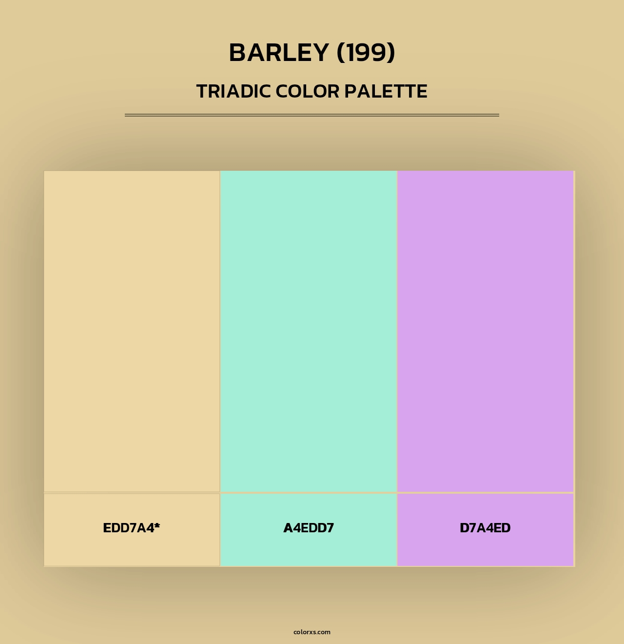 Barley (199) - Triadic Color Palette