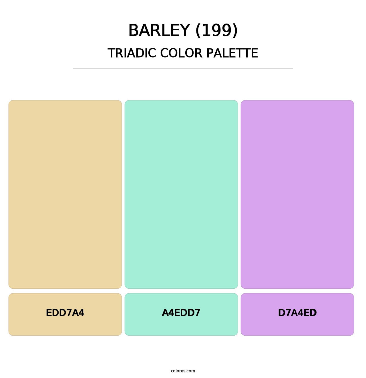 Barley (199) - Triadic Color Palette