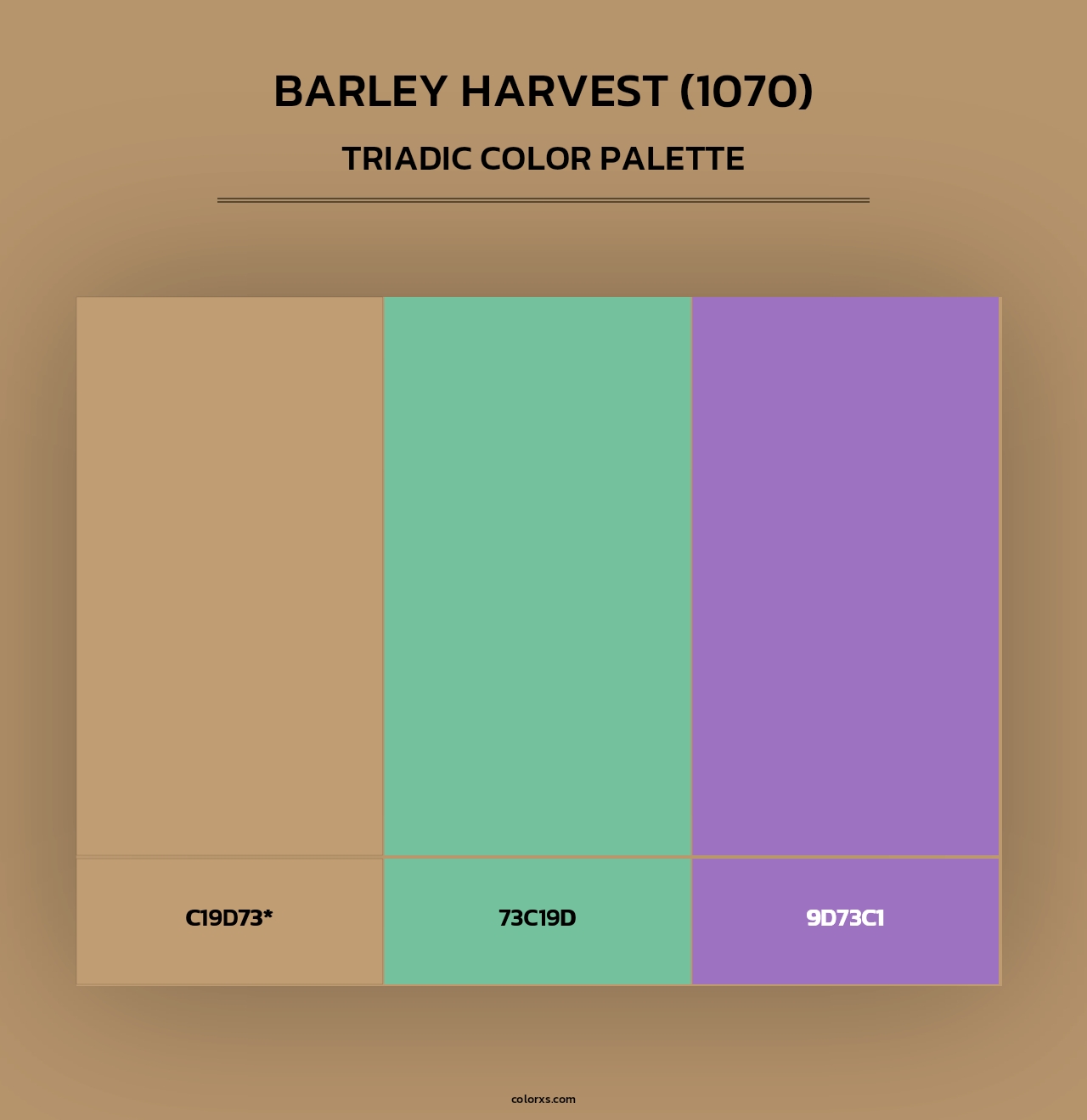 Barley Harvest (1070) - Triadic Color Palette