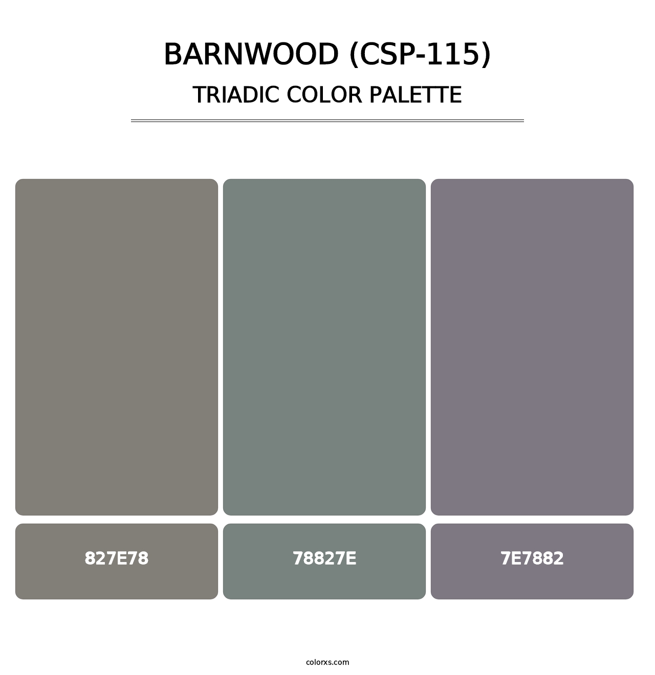 Barnwood (CSP-115) - Triadic Color Palette