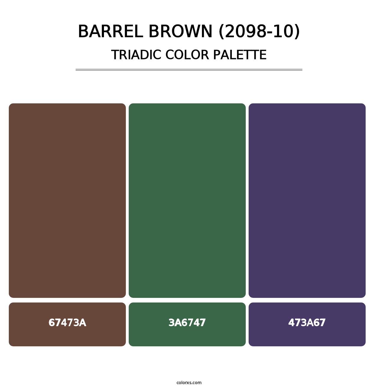 Barrel Brown (2098-10) - Triadic Color Palette