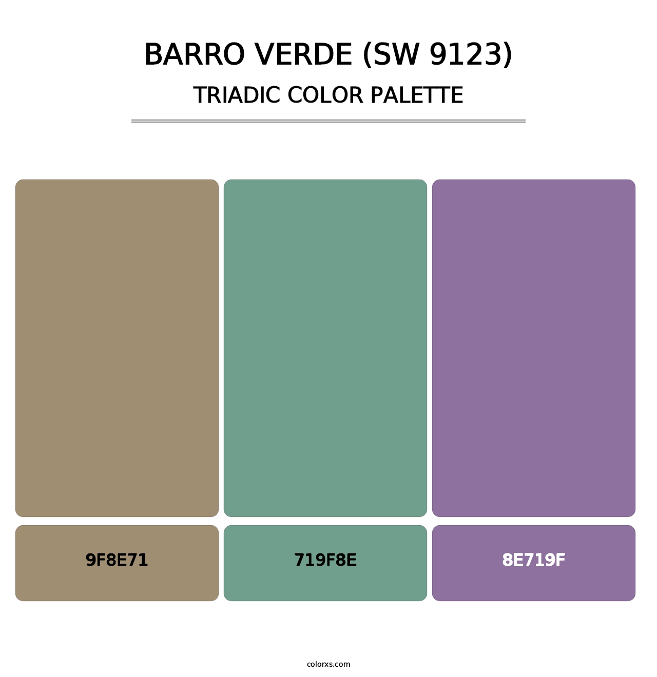 Barro Verde (SW 9123) - Triadic Color Palette