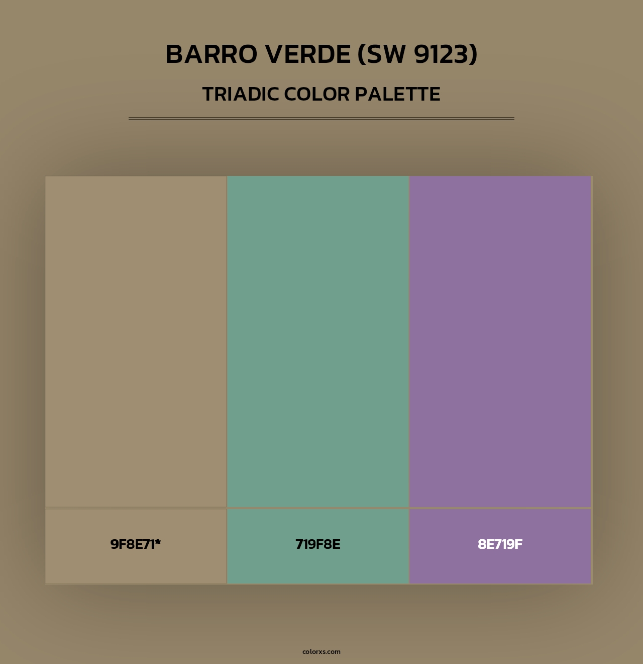 Barro Verde (SW 9123) - Triadic Color Palette