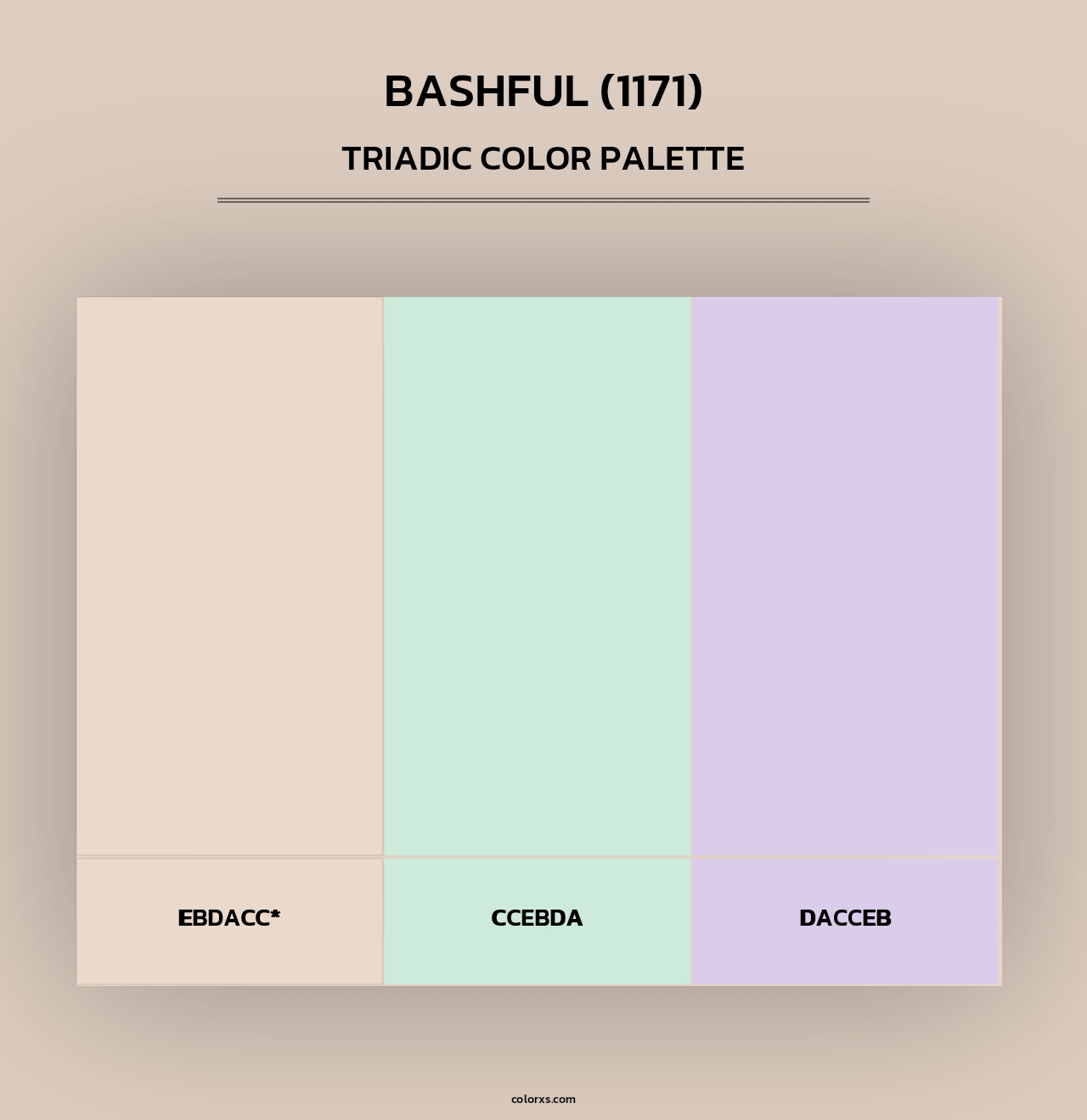 Bashful (1171) - Triadic Color Palette