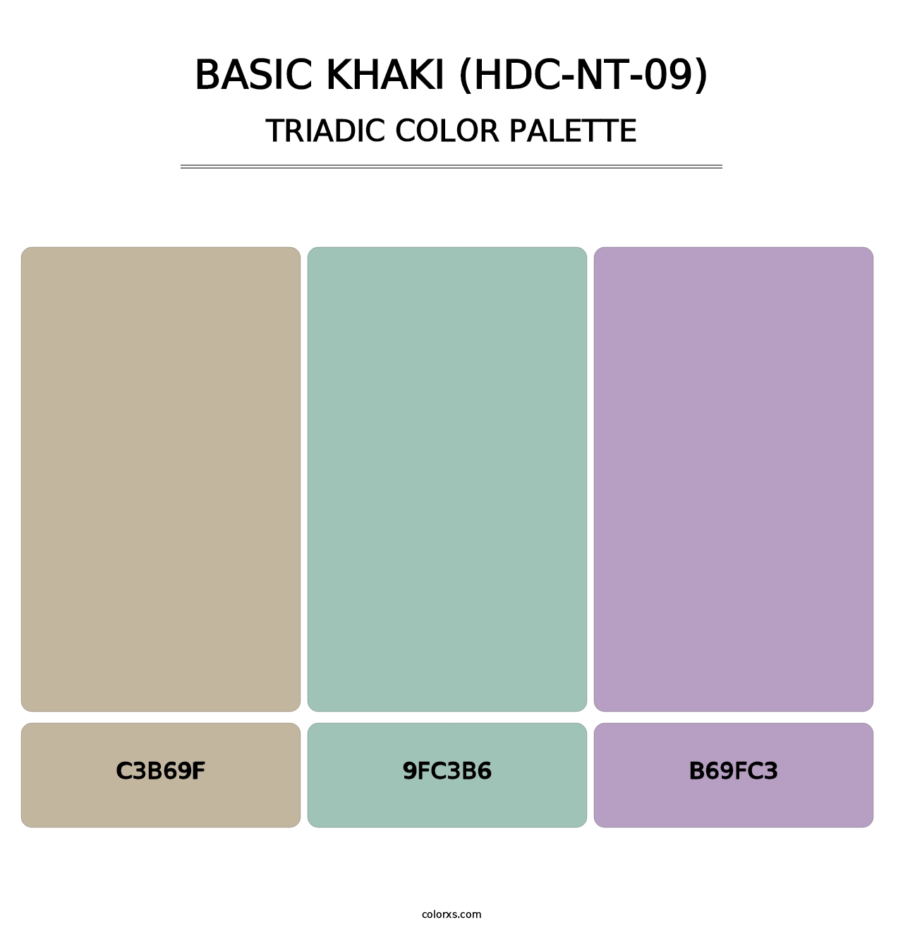 Basic Khaki (HDC-NT-09) - Triadic Color Palette