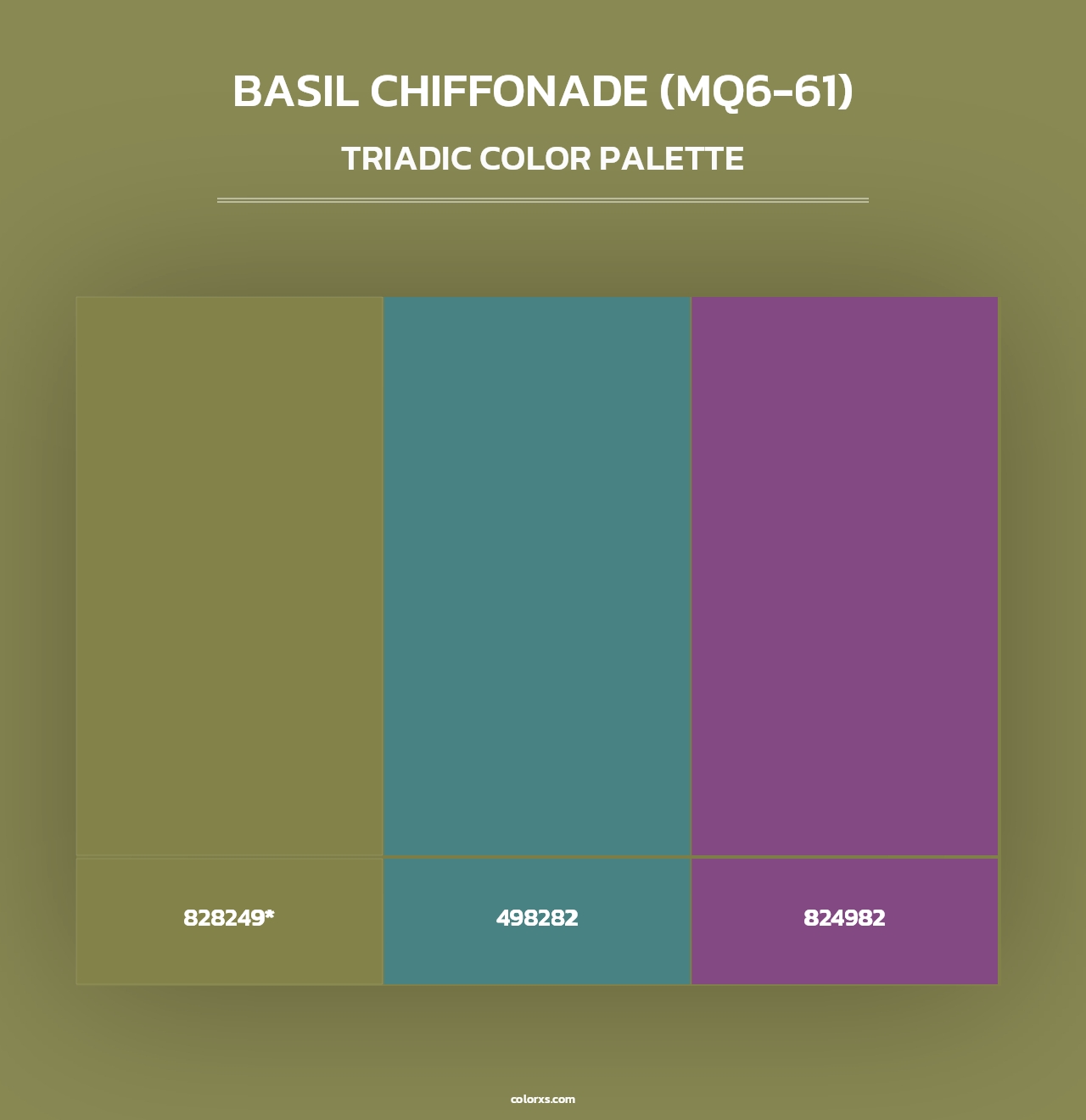 Basil Chiffonade (MQ6-61) - Triadic Color Palette