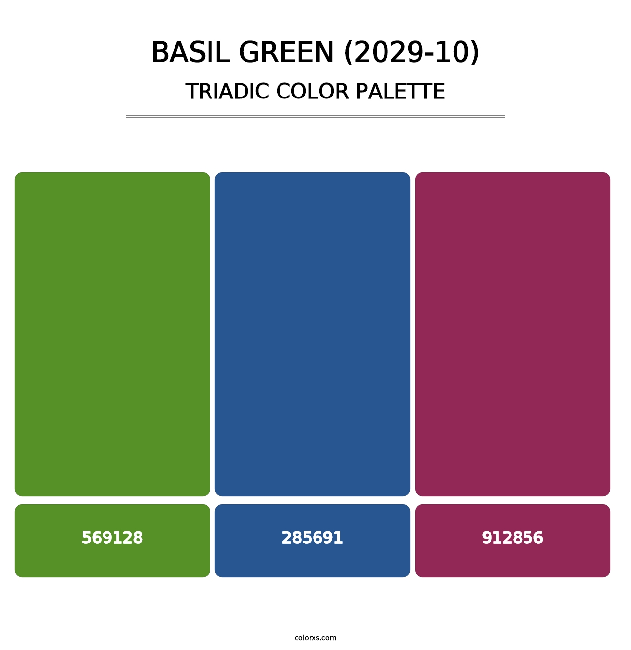 Basil Green (2029-10) - Triadic Color Palette