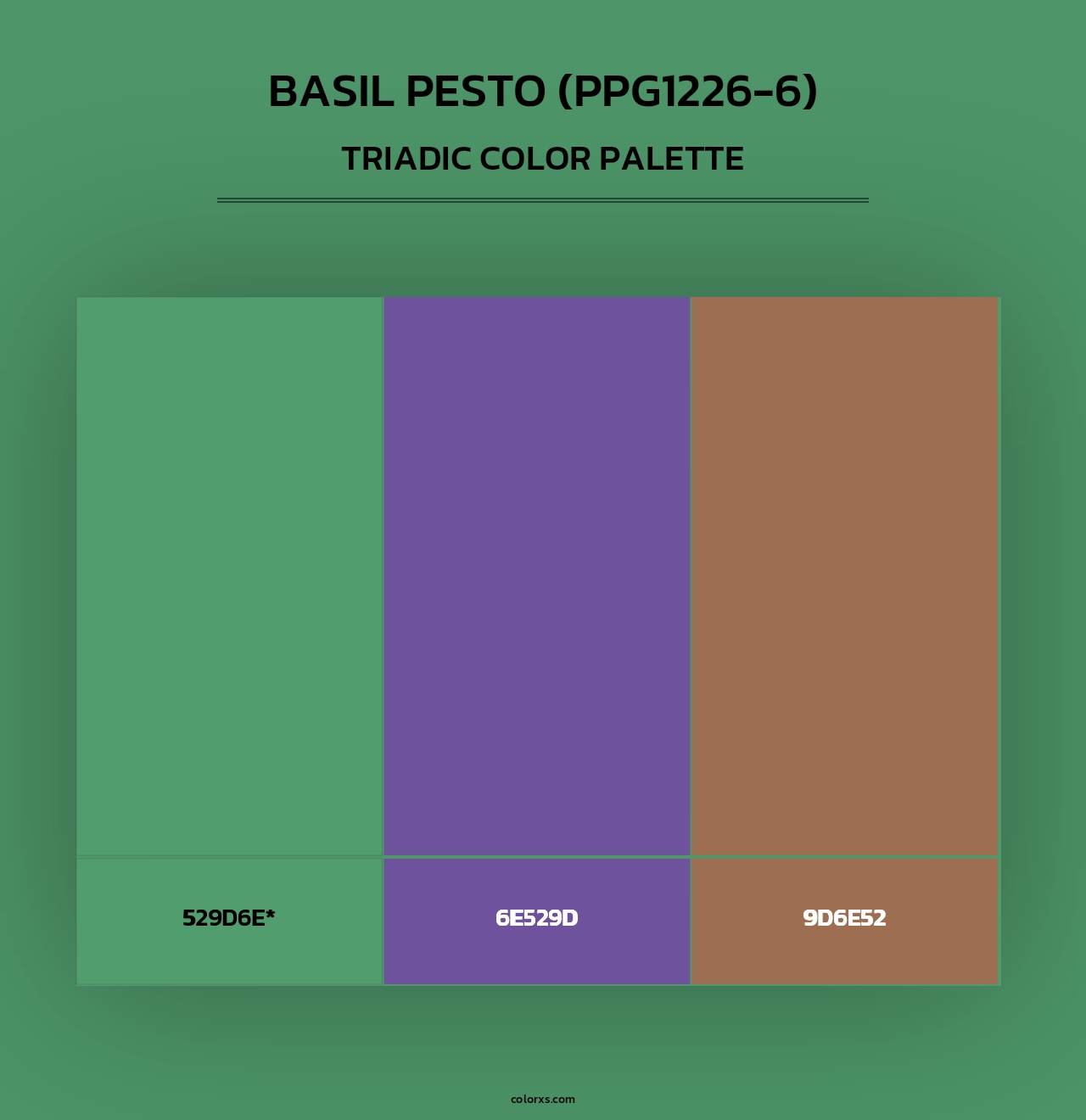 Basil Pesto (PPG1226-6) - Triadic Color Palette