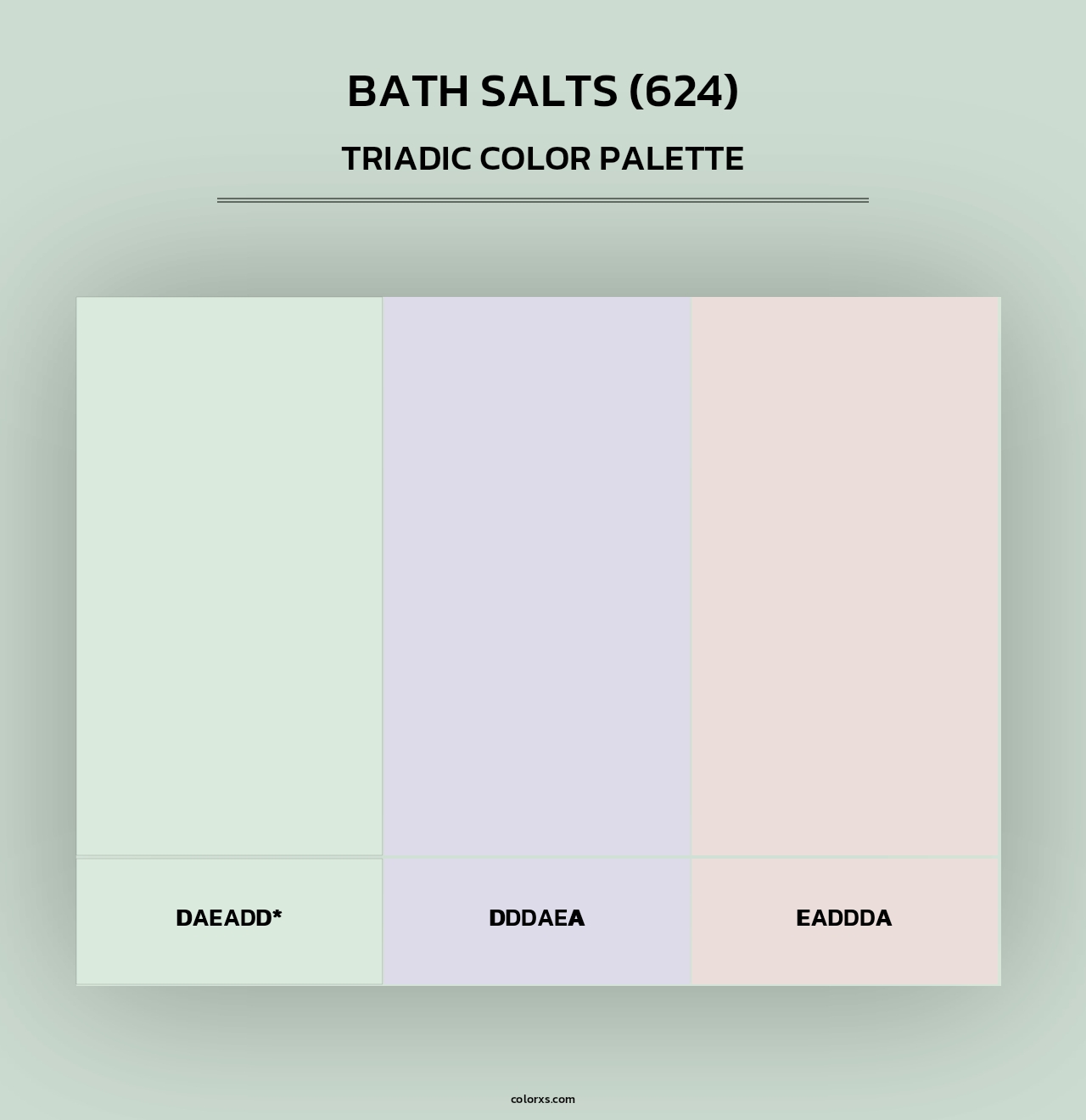 Bath Salts (624) - Triadic Color Palette