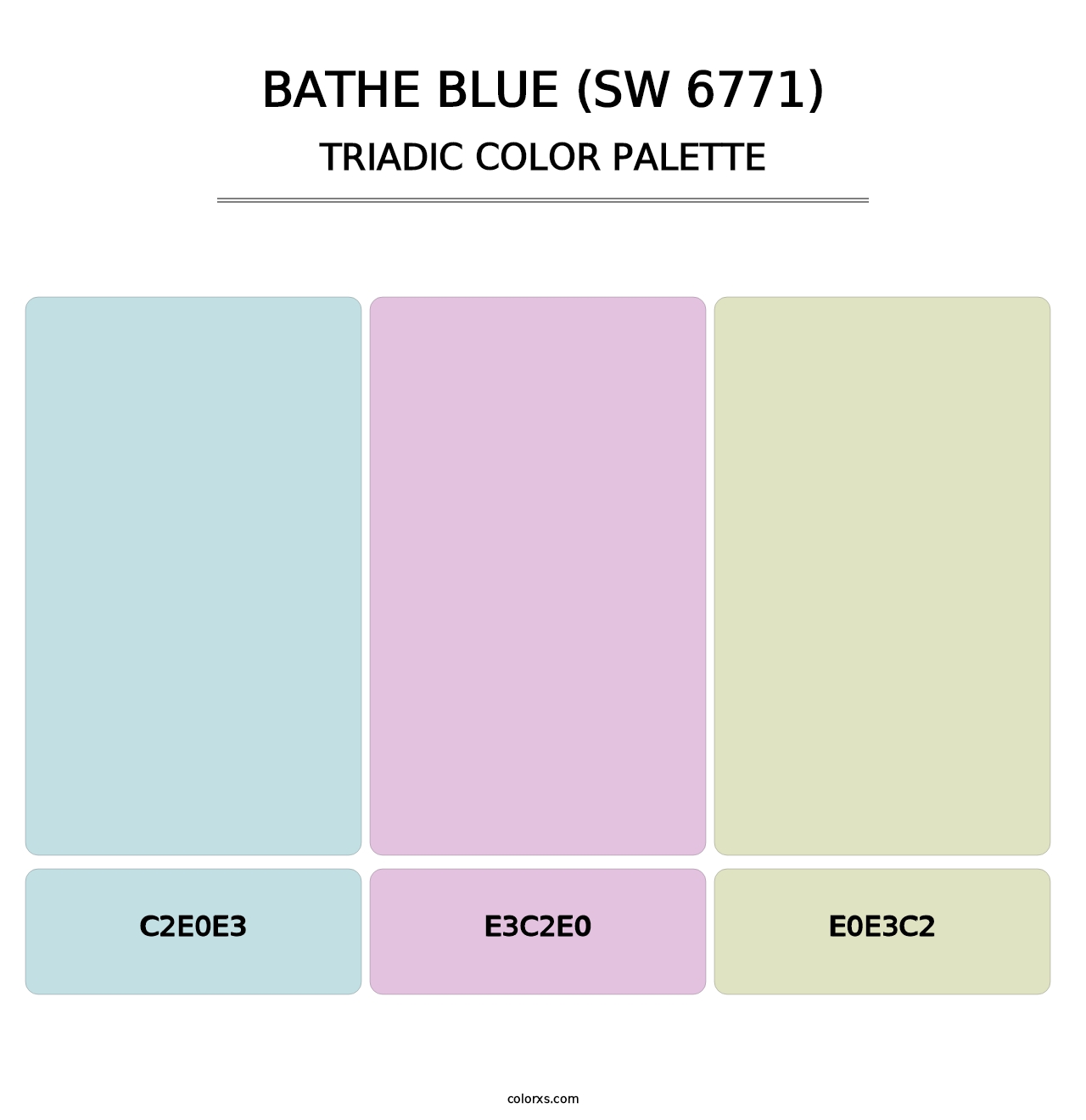 Bathe Blue (SW 6771) - Triadic Color Palette