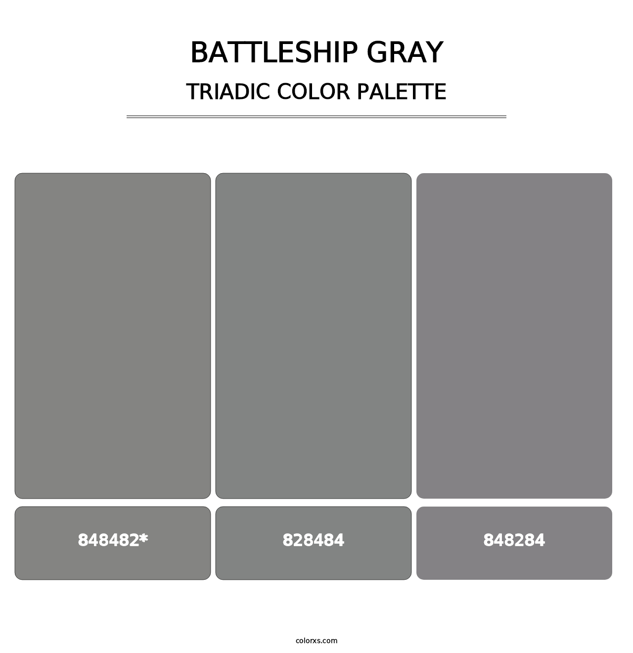 Battleship Gray - Triadic Color Palette