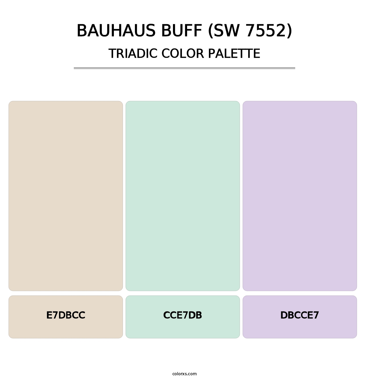 Bauhaus Buff (SW 7552) - Triadic Color Palette