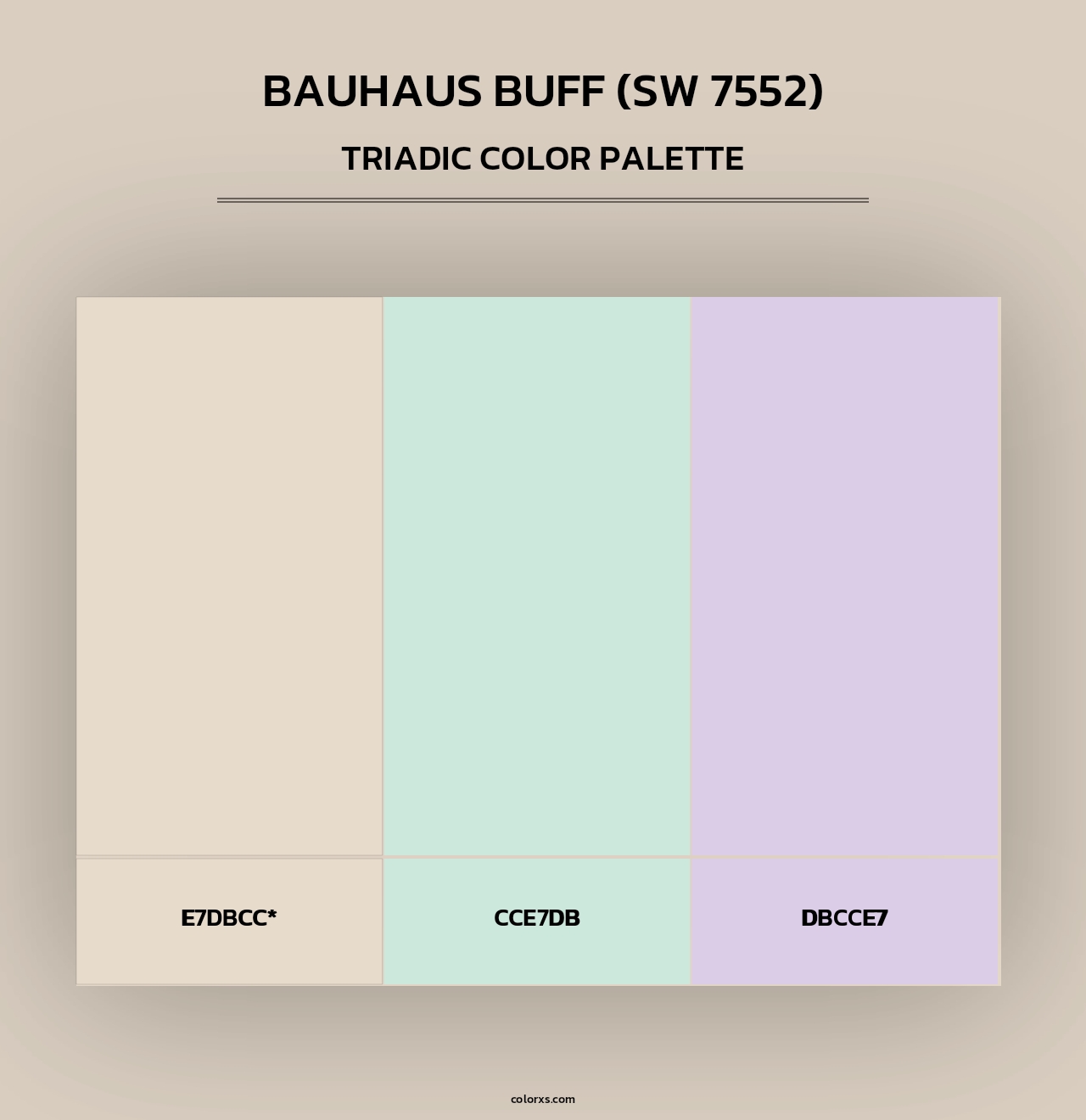 Bauhaus Buff (SW 7552) - Triadic Color Palette