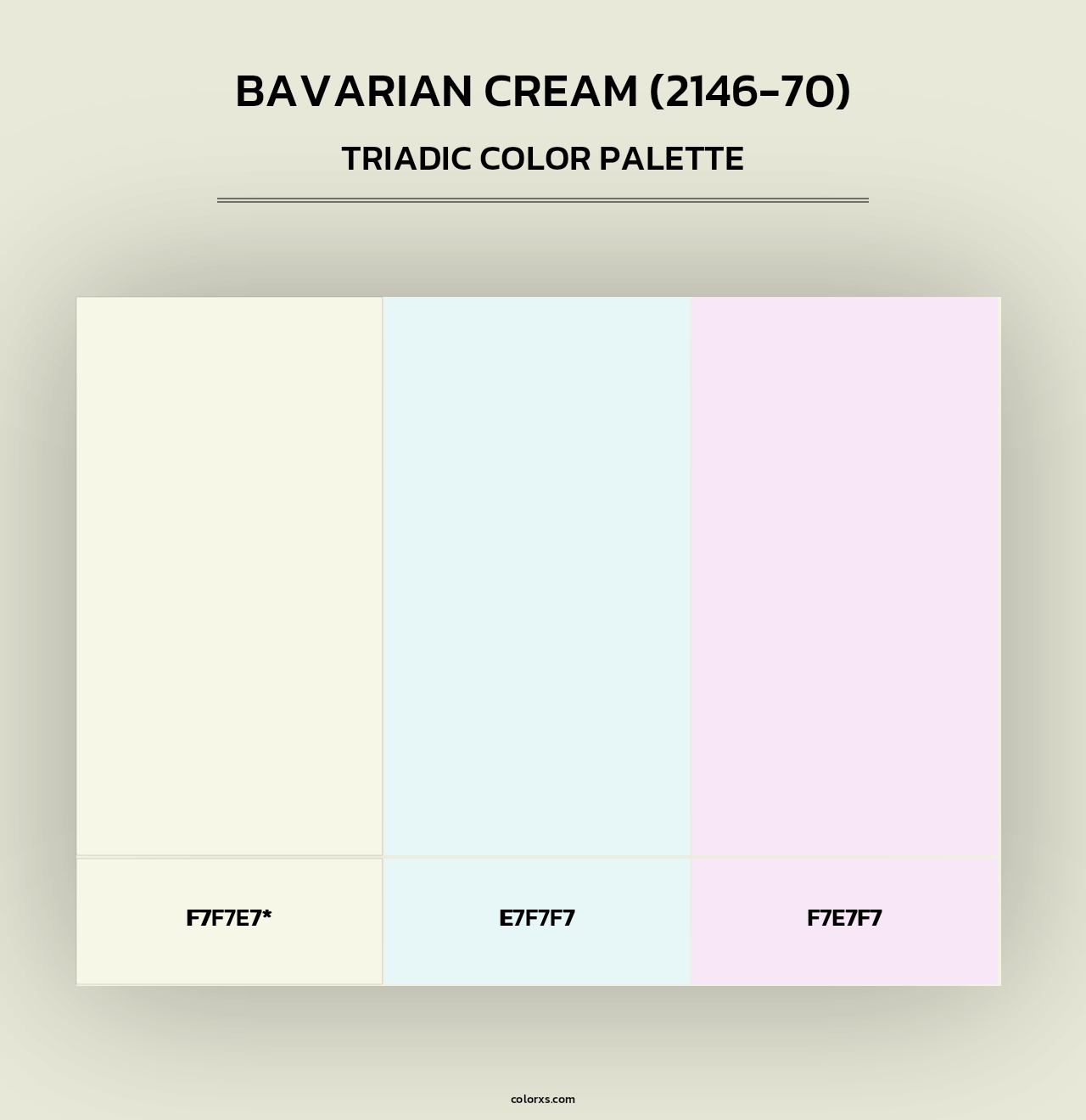 Bavarian Cream (2146-70) - Triadic Color Palette