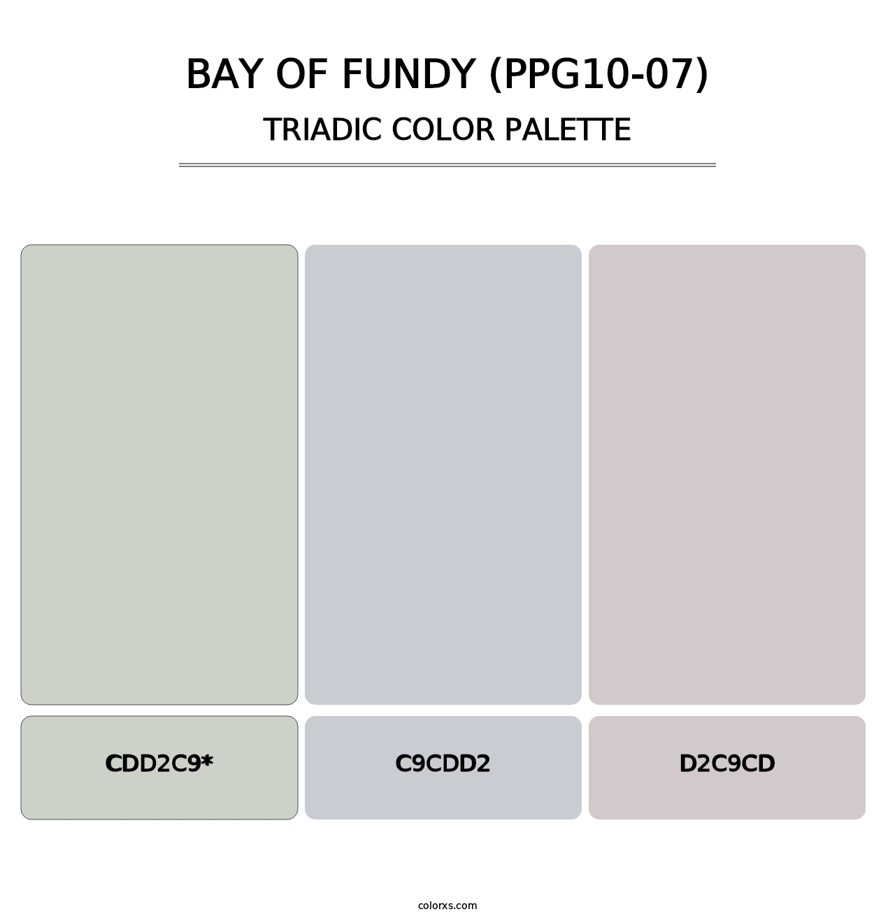 Bay Of Fundy (PPG10-07) - Triadic Color Palette