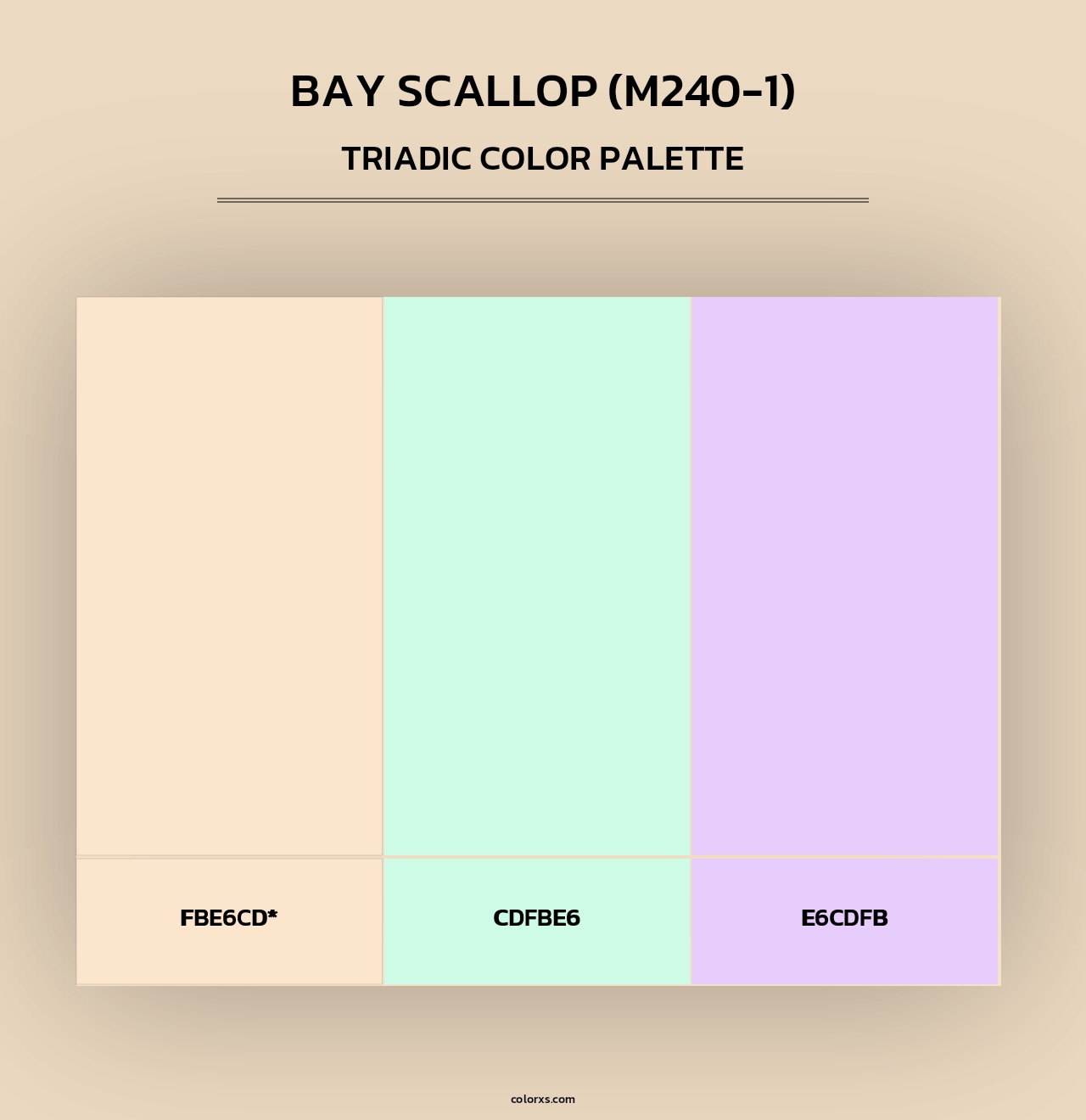 Bay Scallop (M240-1) - Triadic Color Palette