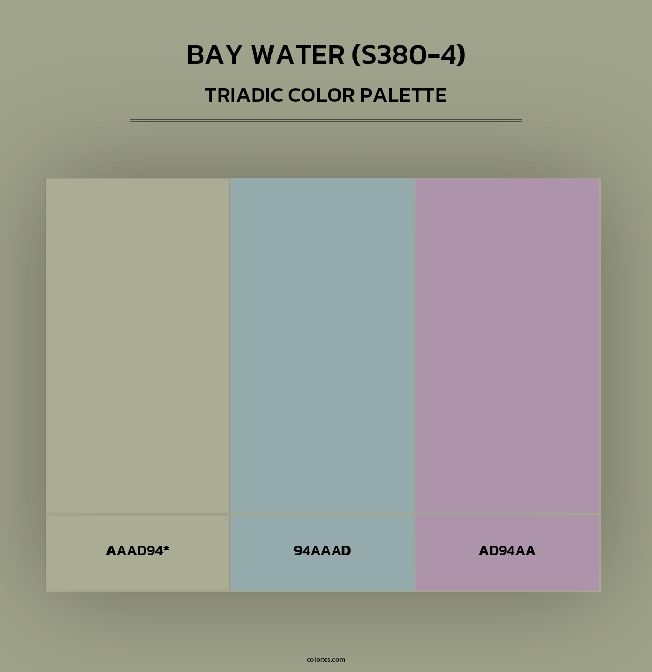 Bay Water (S380-4) - Triadic Color Palette
