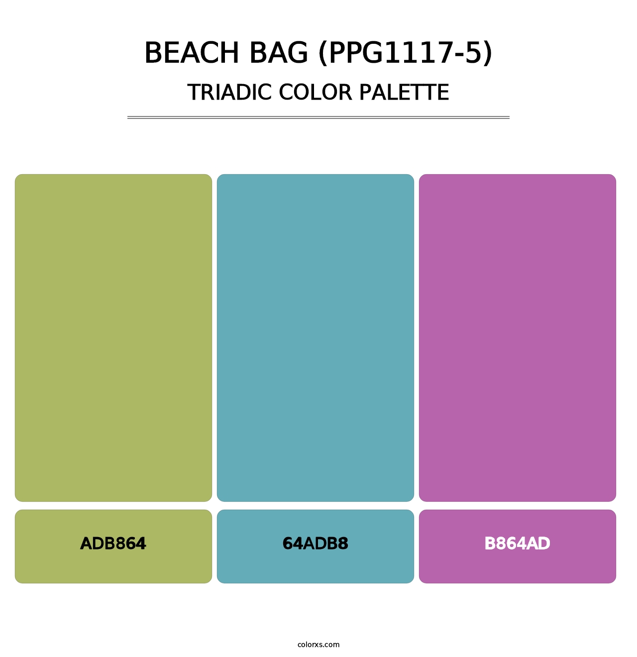 Beach Bag (PPG1117-5) - Triadic Color Palette