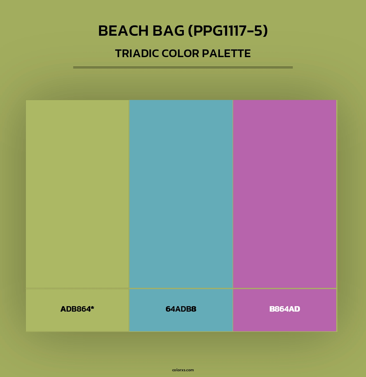 Beach Bag (PPG1117-5) - Triadic Color Palette