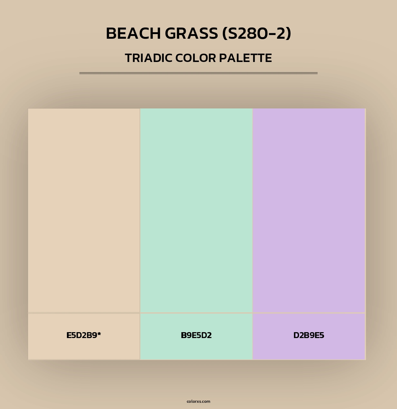 Beach Grass (S280-2) - Triadic Color Palette