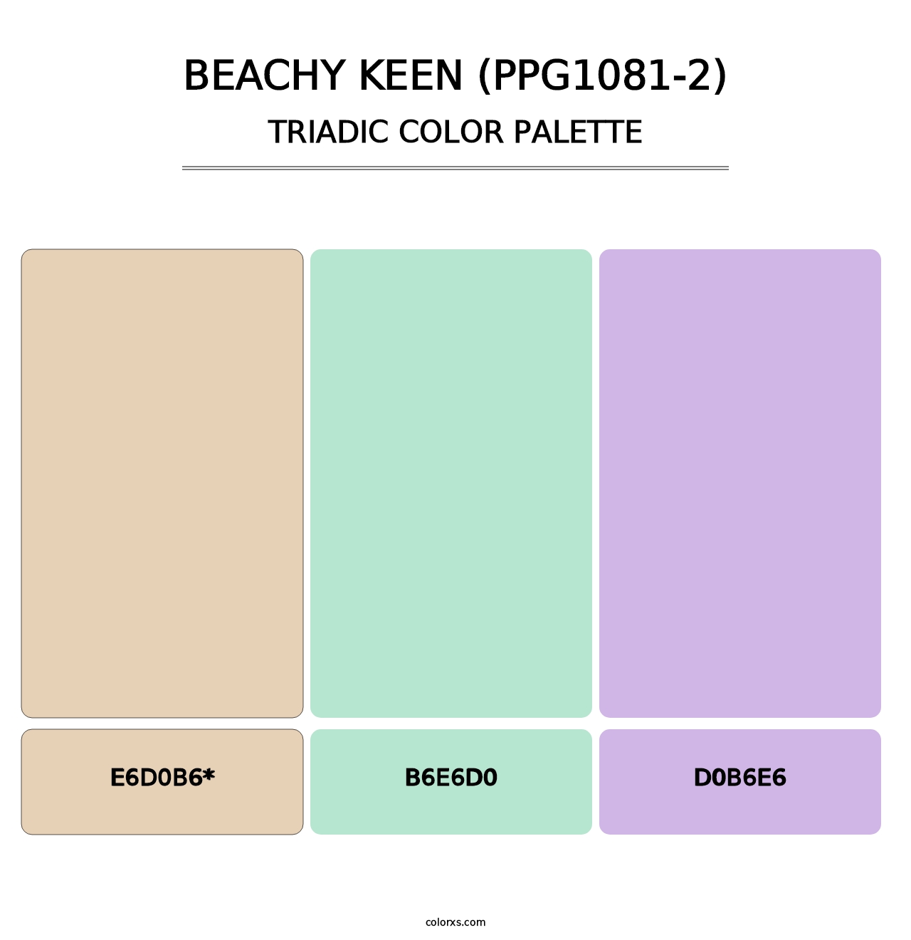 Beachy Keen (PPG1081-2) - Triadic Color Palette