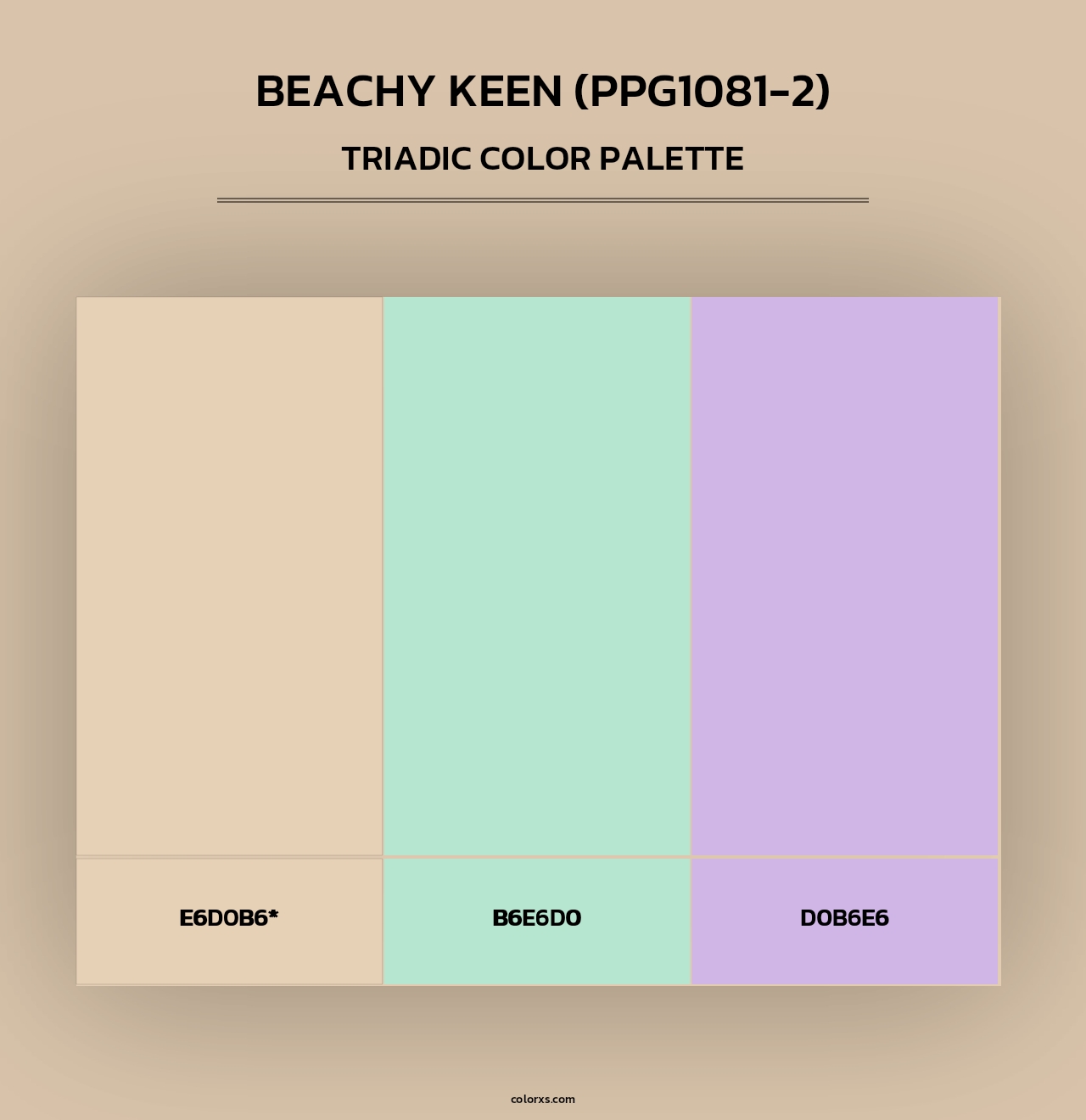 Beachy Keen (PPG1081-2) - Triadic Color Palette