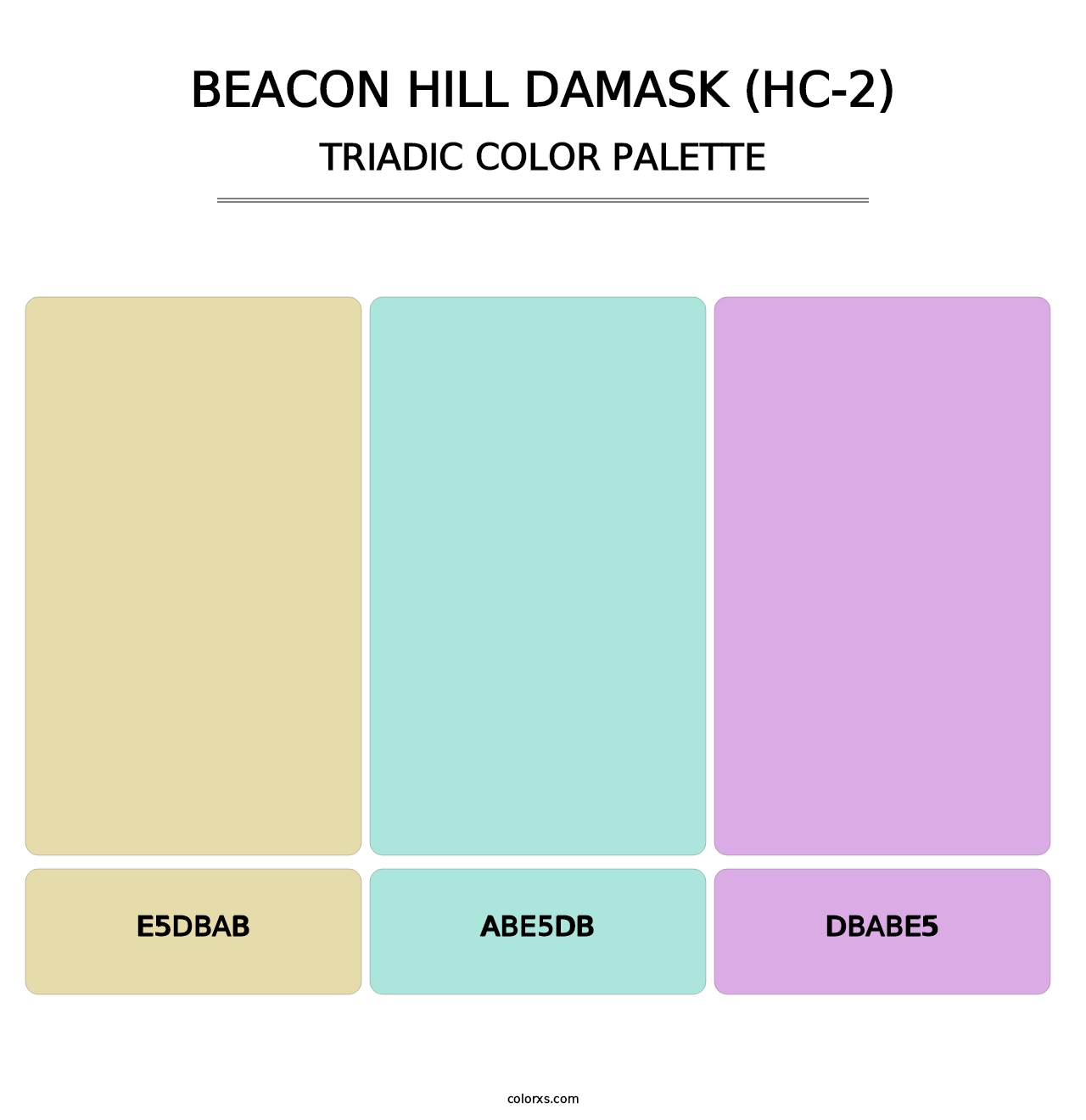 Beacon Hill Damask (HC-2) - Triadic Color Palette