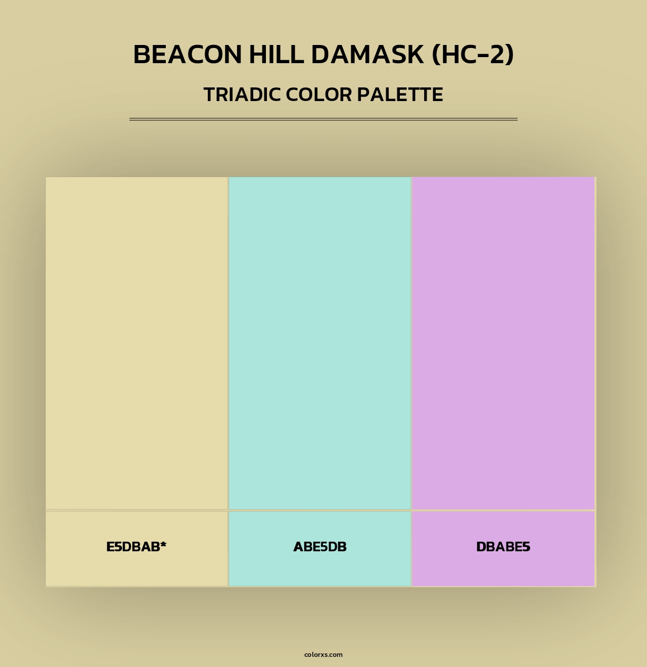 Beacon Hill Damask (HC-2) - Triadic Color Palette