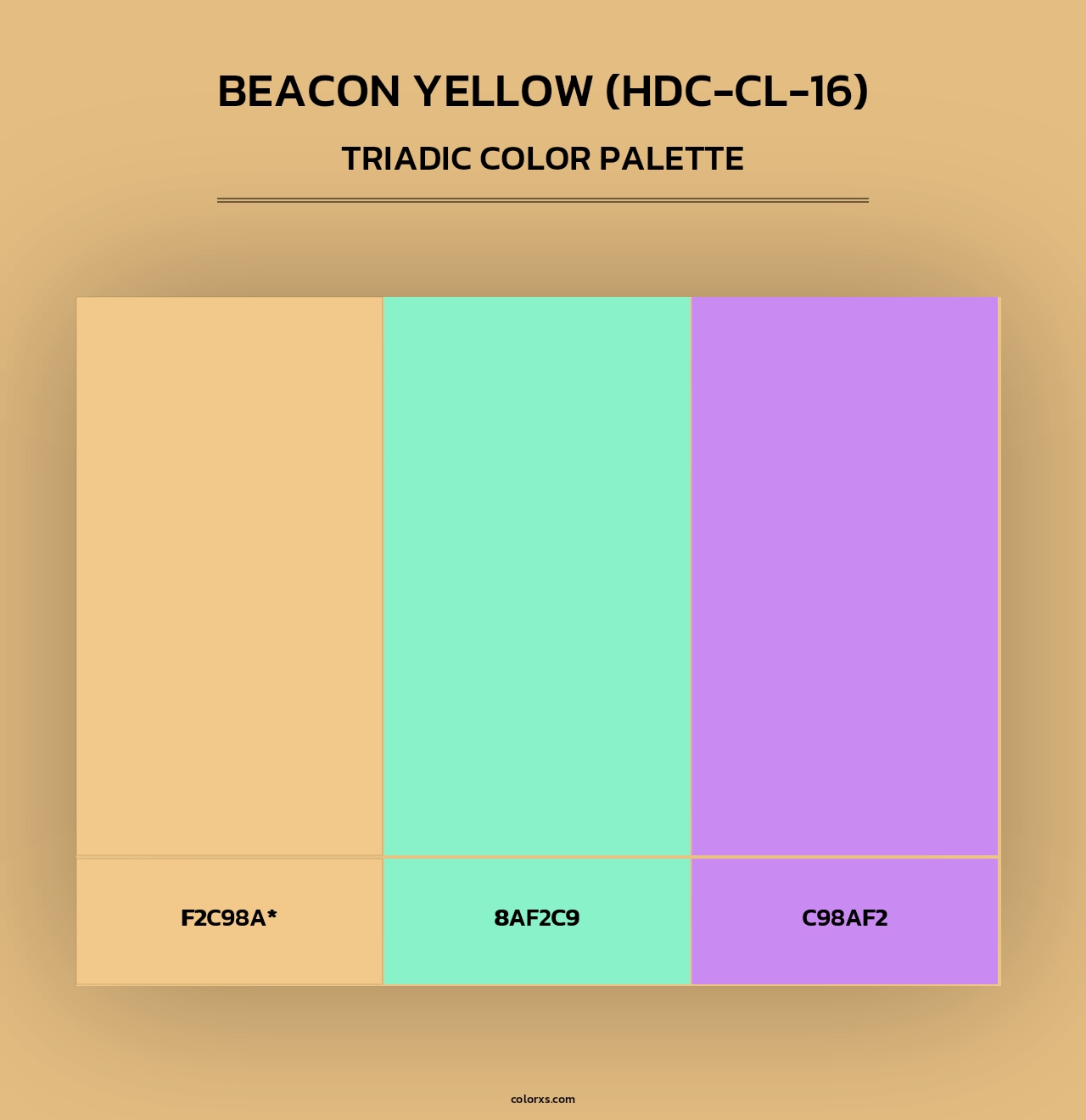Beacon Yellow (HDC-CL-16) - Triadic Color Palette
