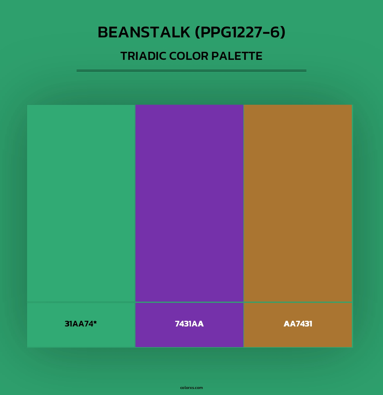 Beanstalk (PPG1227-6) - Triadic Color Palette